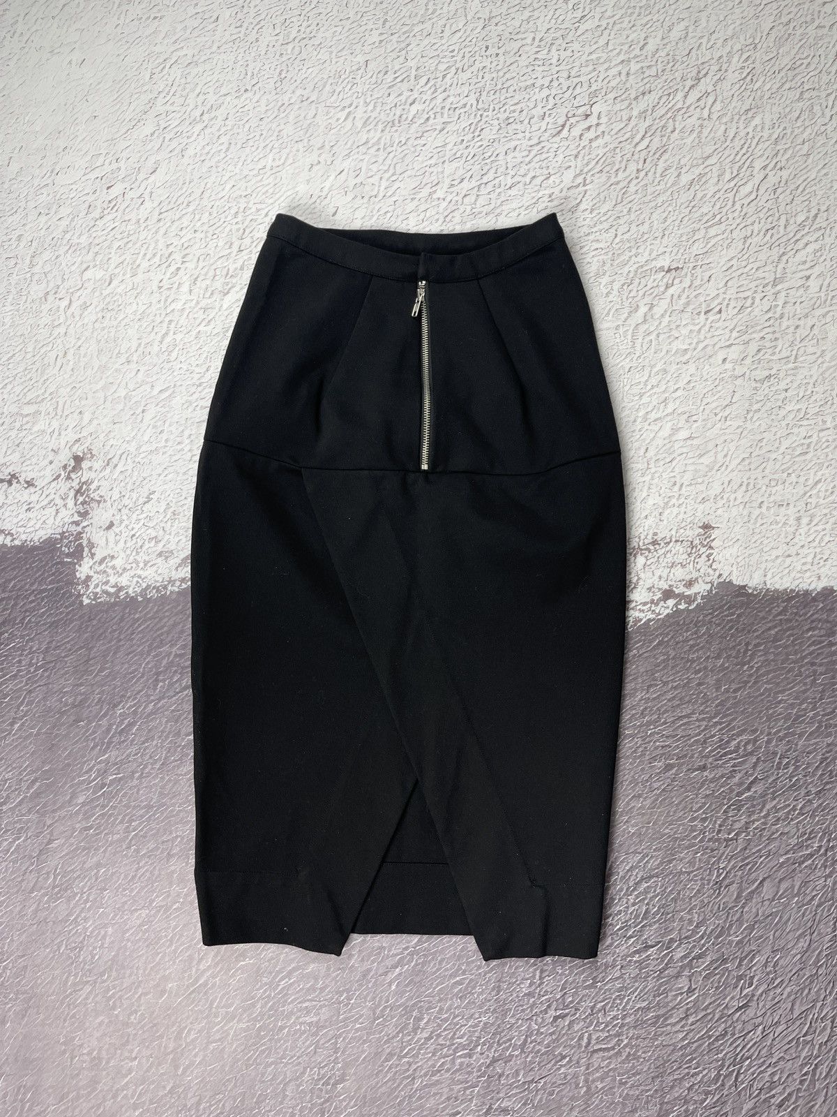 Rick Owens Rick Owens Faun S/S 15 black midi skirt zipper Size 27" / US 4 / IT 40 - 2 Thumbnail