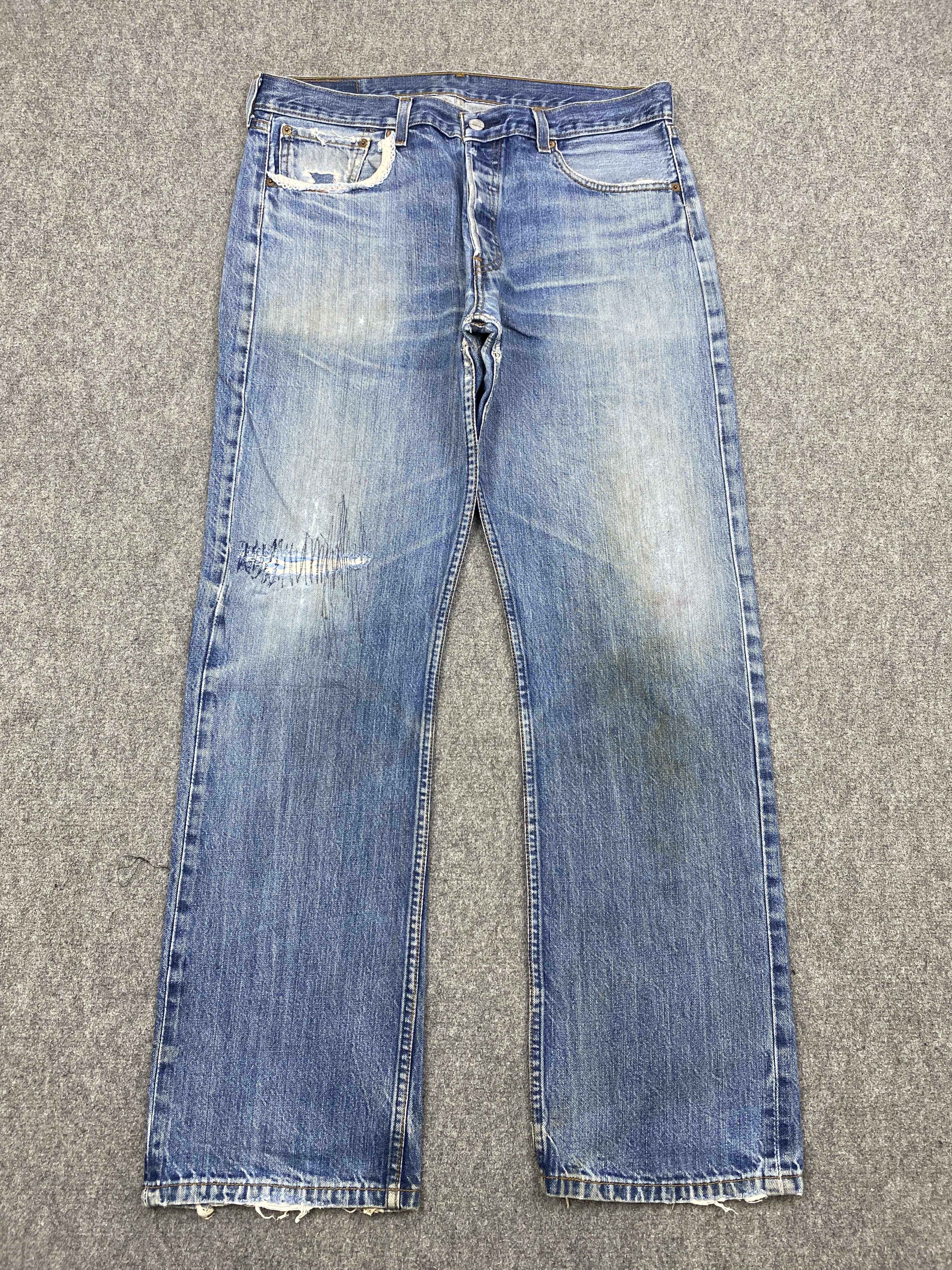 Levi's Vintage Dirty Distressed levis 501 Jeans DP2832 Size US 33 - 1 Thumbnail