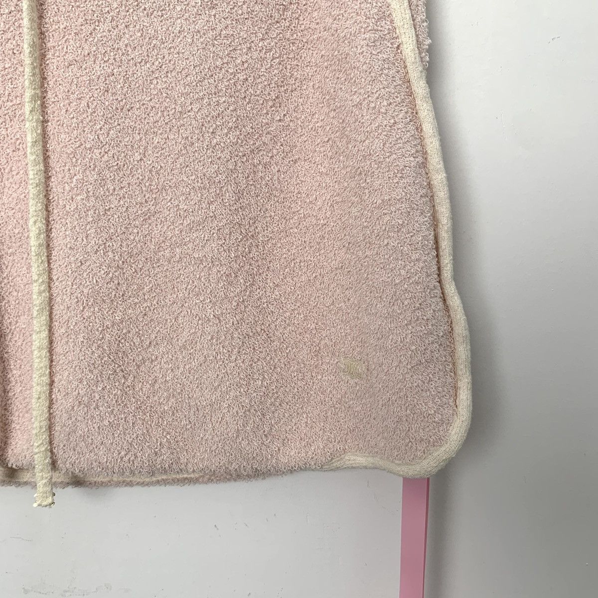 Celine Celine Pink Triomphe Embroidered Drawstring Mini Skirt K26WX Size 27" / US 4 / IT 40 - 4 Thumbnail