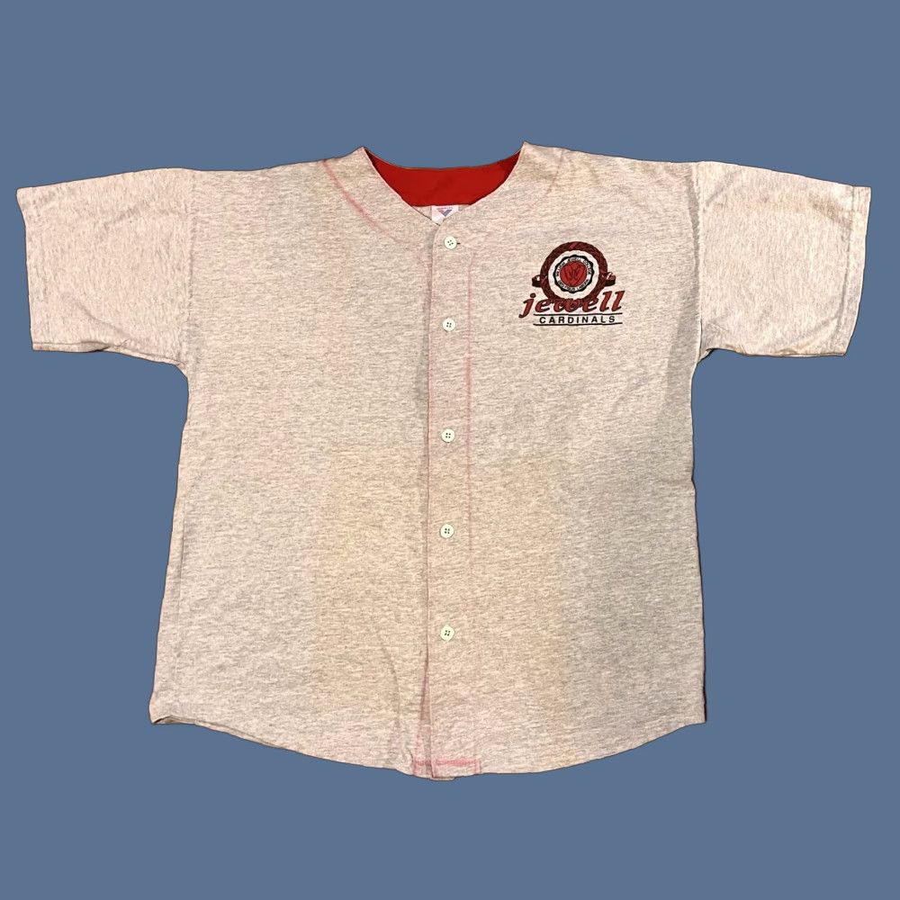 Vintage VINTAGE William Jewell College Cardinals Baseball Jersey Men’s Large Grey 90s Size US L / EU 52-54 / 3 - 1 Thumbnail