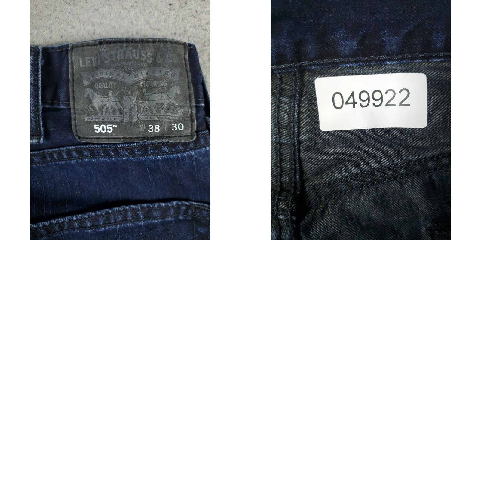 Levi's Levis 505 Jeans Blue Straight Leg Mens 38x30 Cotton Regular Fit Size US 38 / EU 54 - 8 Thumbnail
