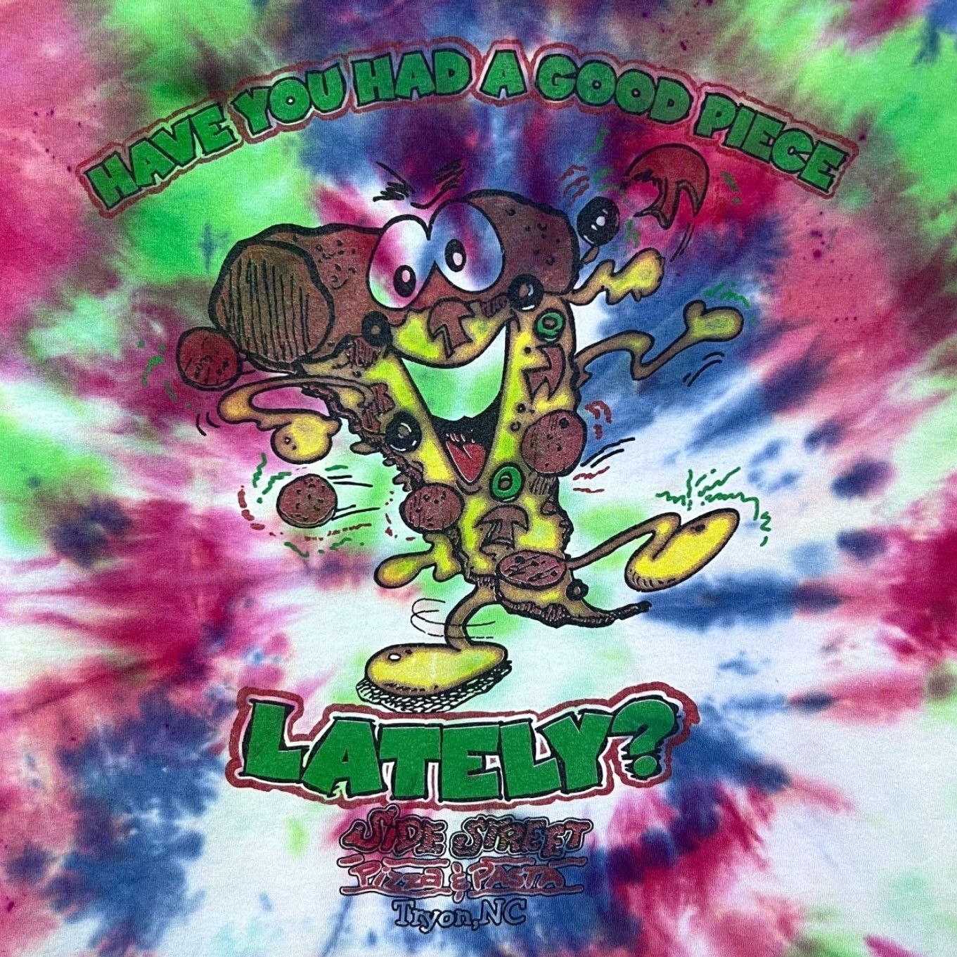 Gildan Side Street Pizza & Pasta Souvenir Graphic Tie Dye T-Shirt Medium Mens Short Sleeve Crew Neck Color Multicoloured Graphic Print Chest Back 3092 Size US M / EU 48-50 / 2 - 4 Thumbnail