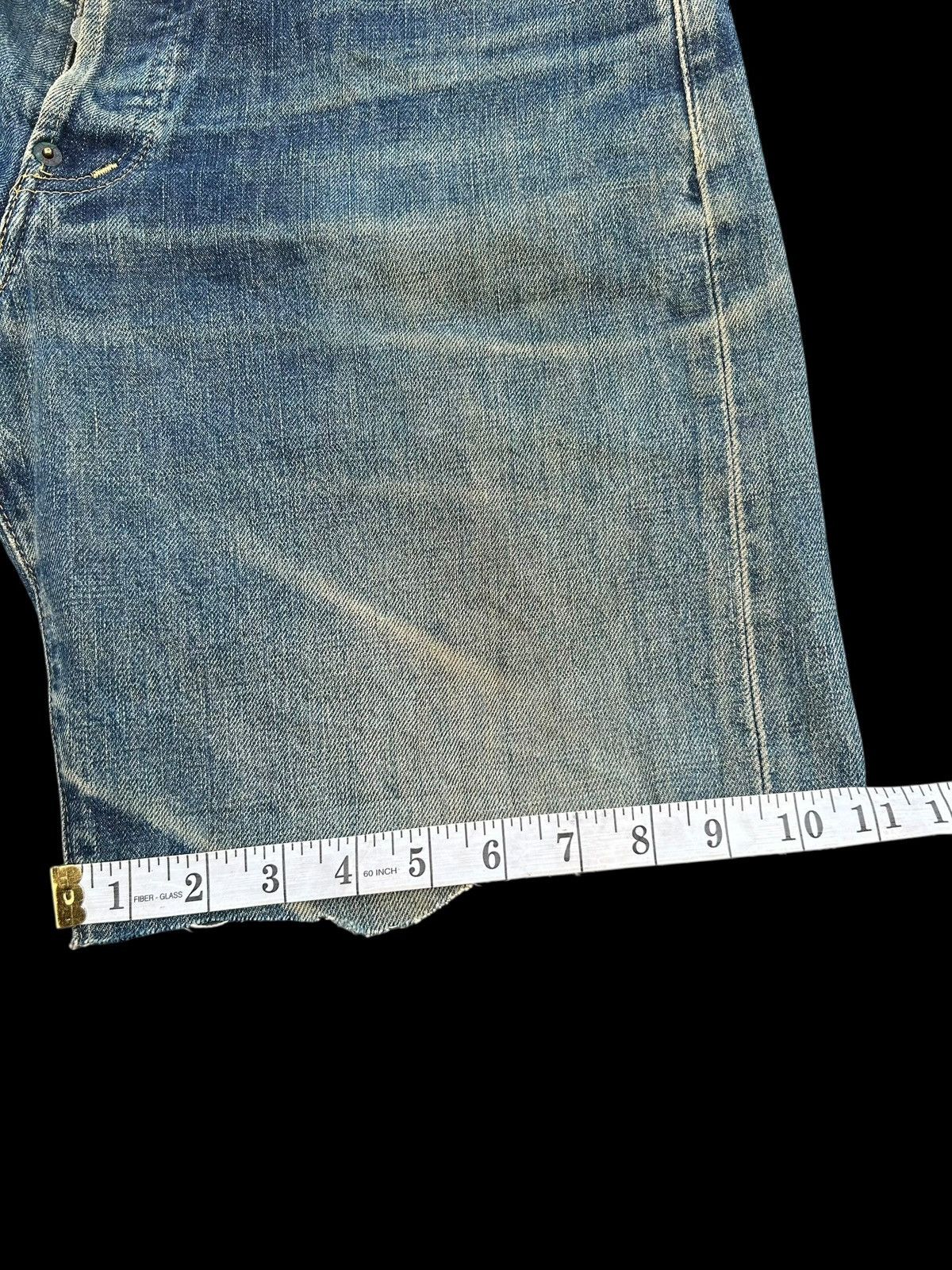 Japanese Brand × Kapital × Vintage Vintage Levis Big E Buckle Back Distressed Short Denim Size US 32 / EU 48 - 17 Thumbnail