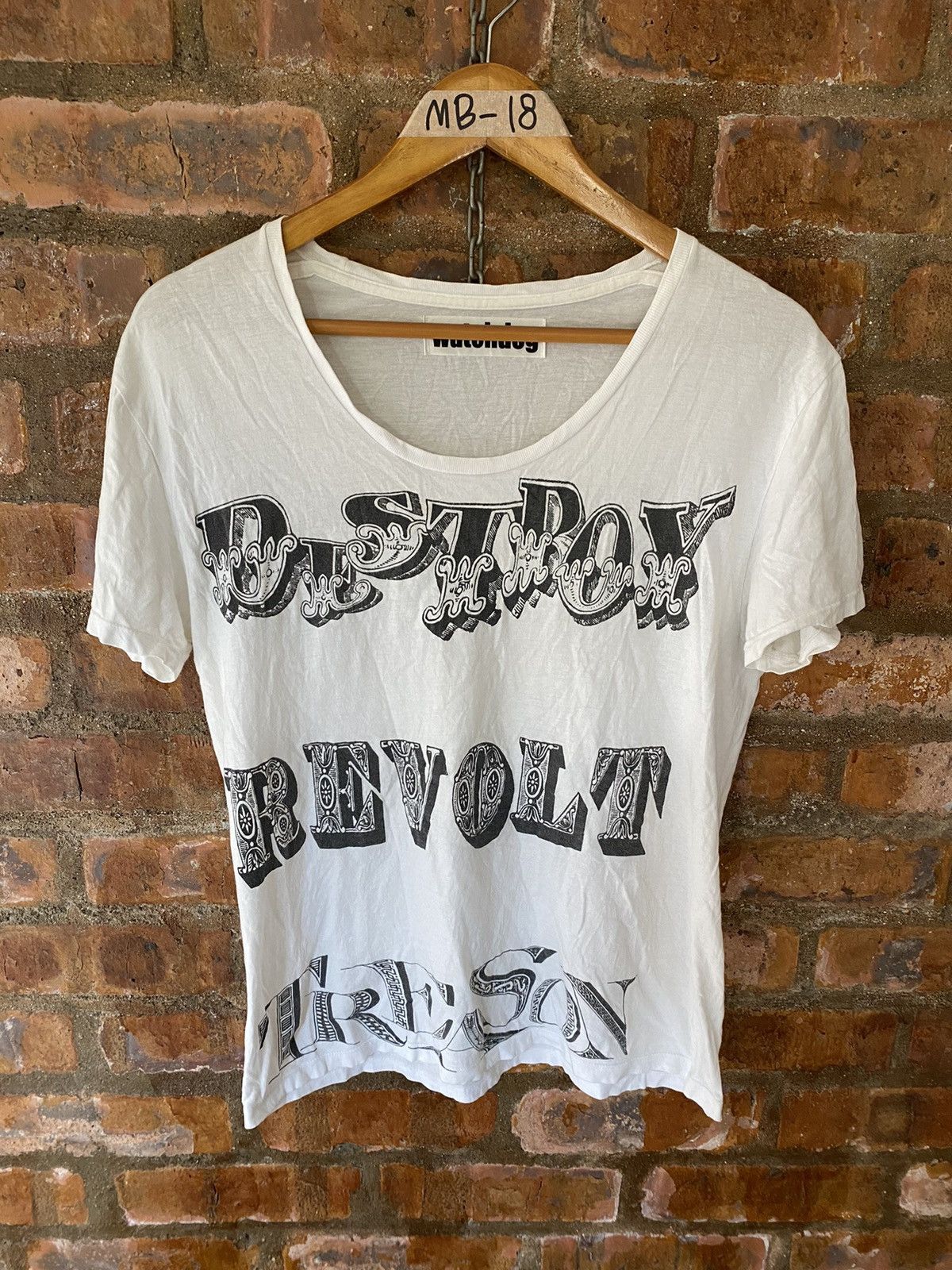 Yasuyuki Ishii 2000s WatchDog Jp Destroy poem tee Size US M / EU 48-50 / 2 - 2 Thumbnail