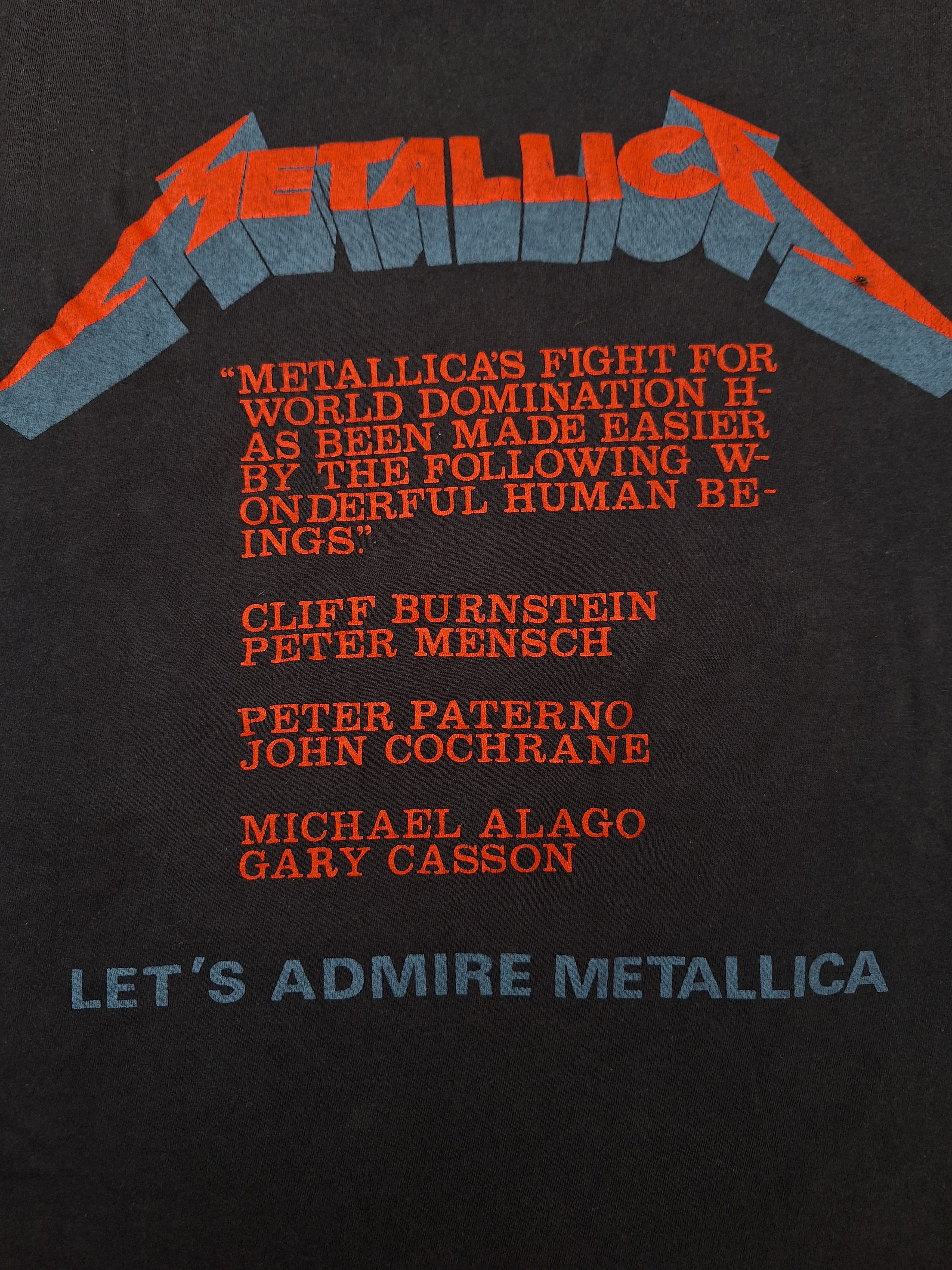 Japanese Brand 🔥RARE🔥 Vintage 90s metallica hammer of justice tour tee Size US XL / EU 56 / 4 - 8 Thumbnail
