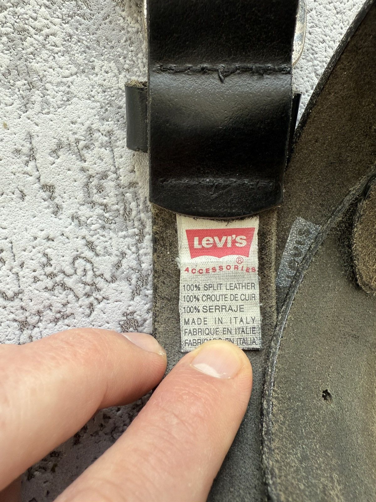 Levi's × Levi's Vintage Clothing × Vintage Vintage Levi’s Big Logo Rare Leather Belt Size ONE SIZE - 5 Thumbnail