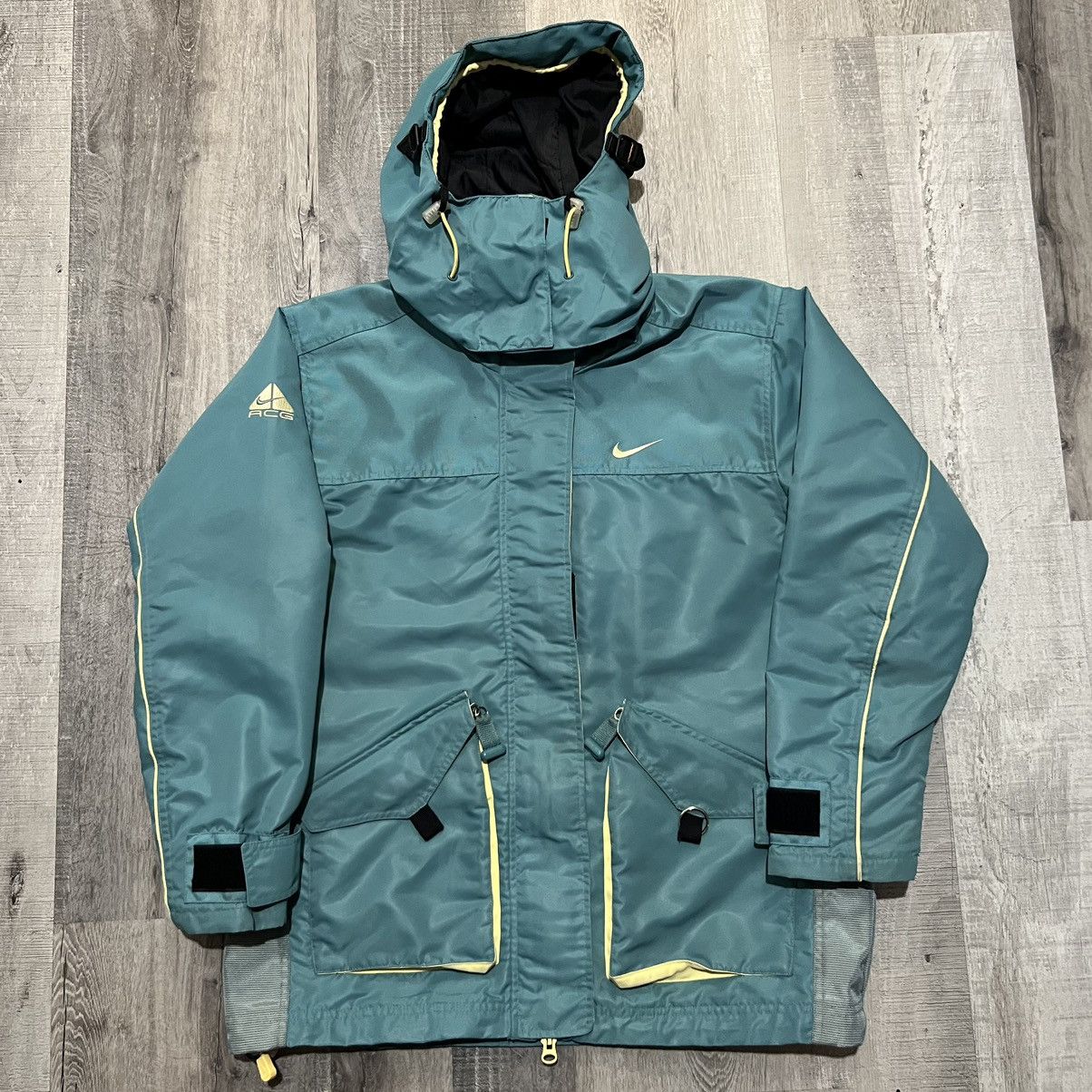 Vtg Nike ACG Outer Layer 3 Jacket Sz Large 12-14 Grey Storm