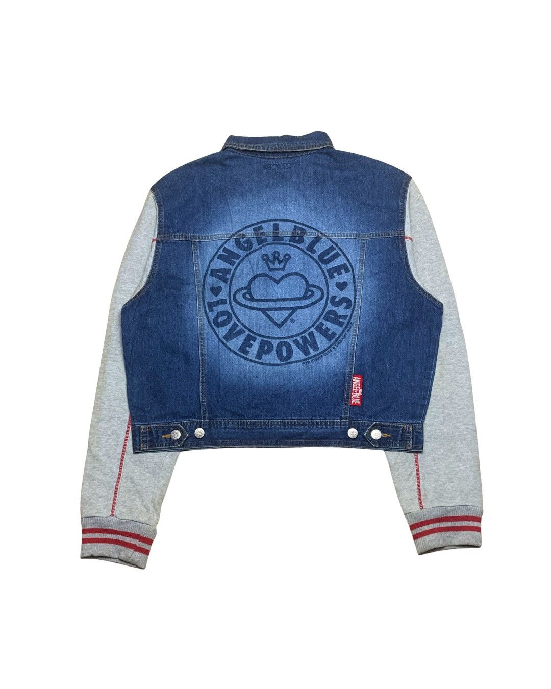 Angel Blue Angel Blue Denim Varsity Jacket Size M / US 6-8 / IT 42-44 - 2 Thumbnail