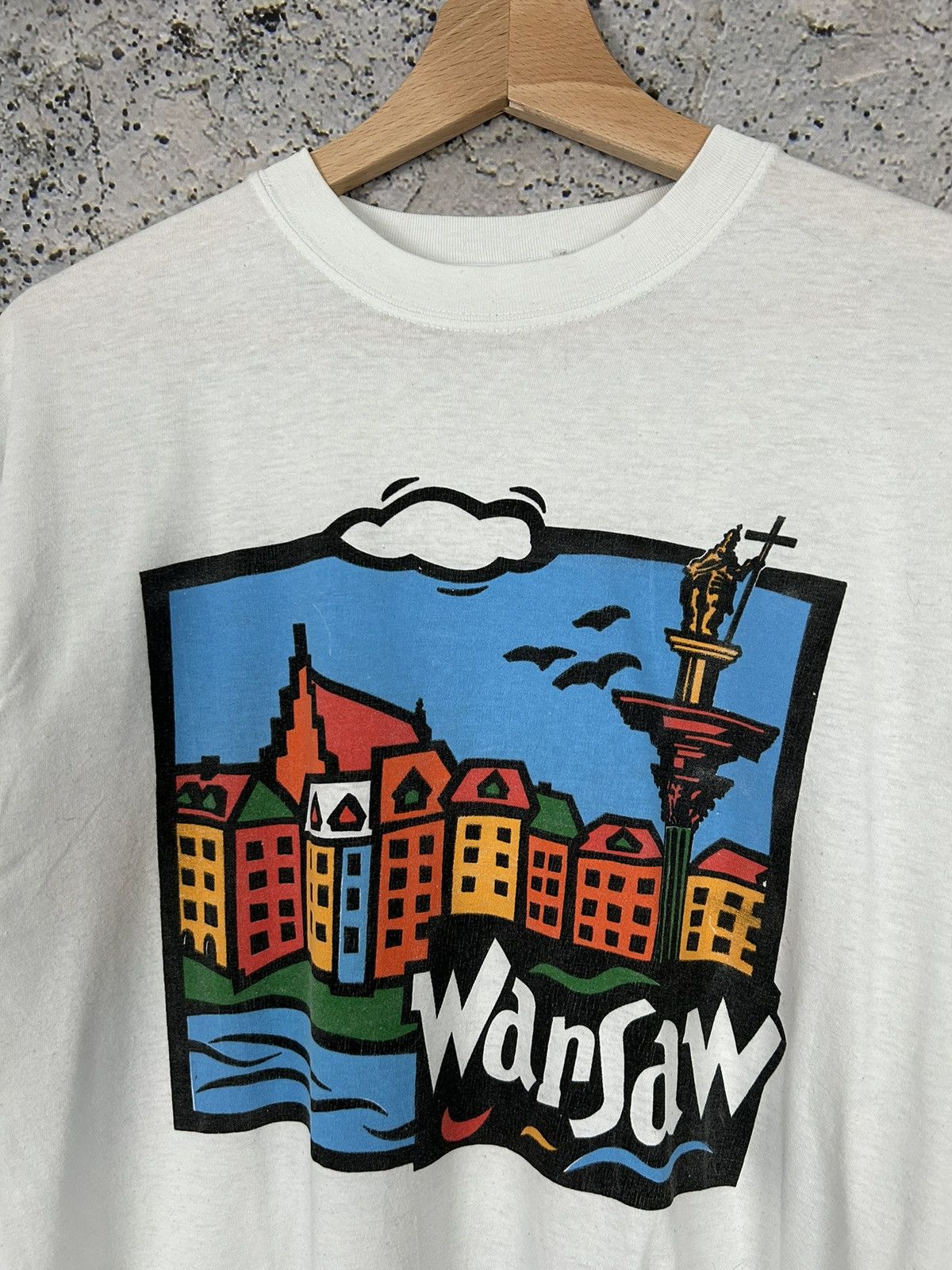 Vintage Vintage Warsaw Graphic Tee Retro 90s Hype Tourist Size US M / EU 48-50 / 2 - 3 Thumbnail
