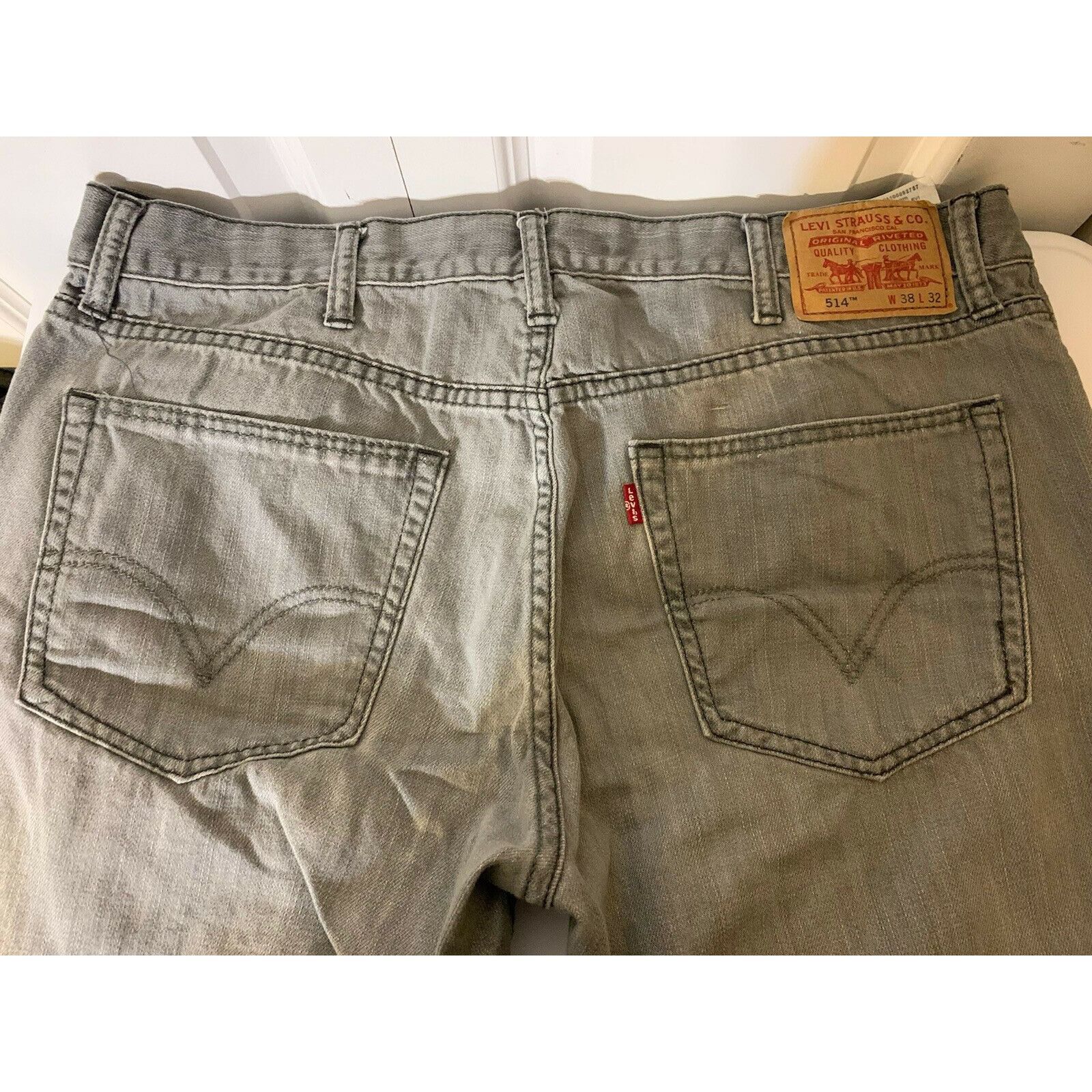 Levi's Levis Perfectly Faded Gray Denim 514 Jeans Slim Straight Leg Size US 38 / EU 54 - 1 Thumbnail