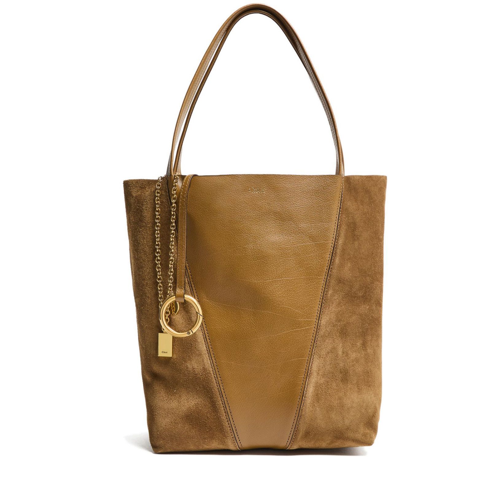 Chloe Chloe Medium Spin Dark Khaki Leather Tote Bag New & Authenti Size ONE SIZE - 1 Thumbnail