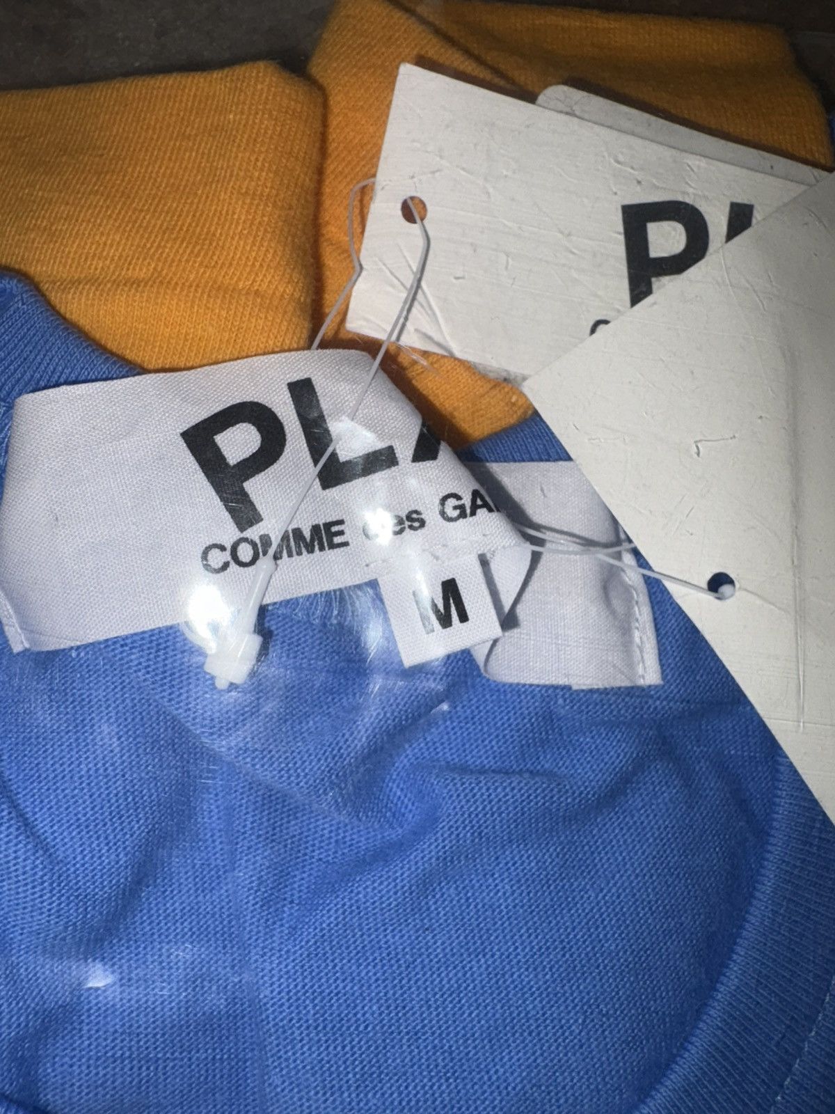 Comme des Garcons PLAY Comme Des Garcons Play Blue Orange Heart Long Sleeve Tee Size US M / EU 48-50 / 2 - 4 Thumbnail
