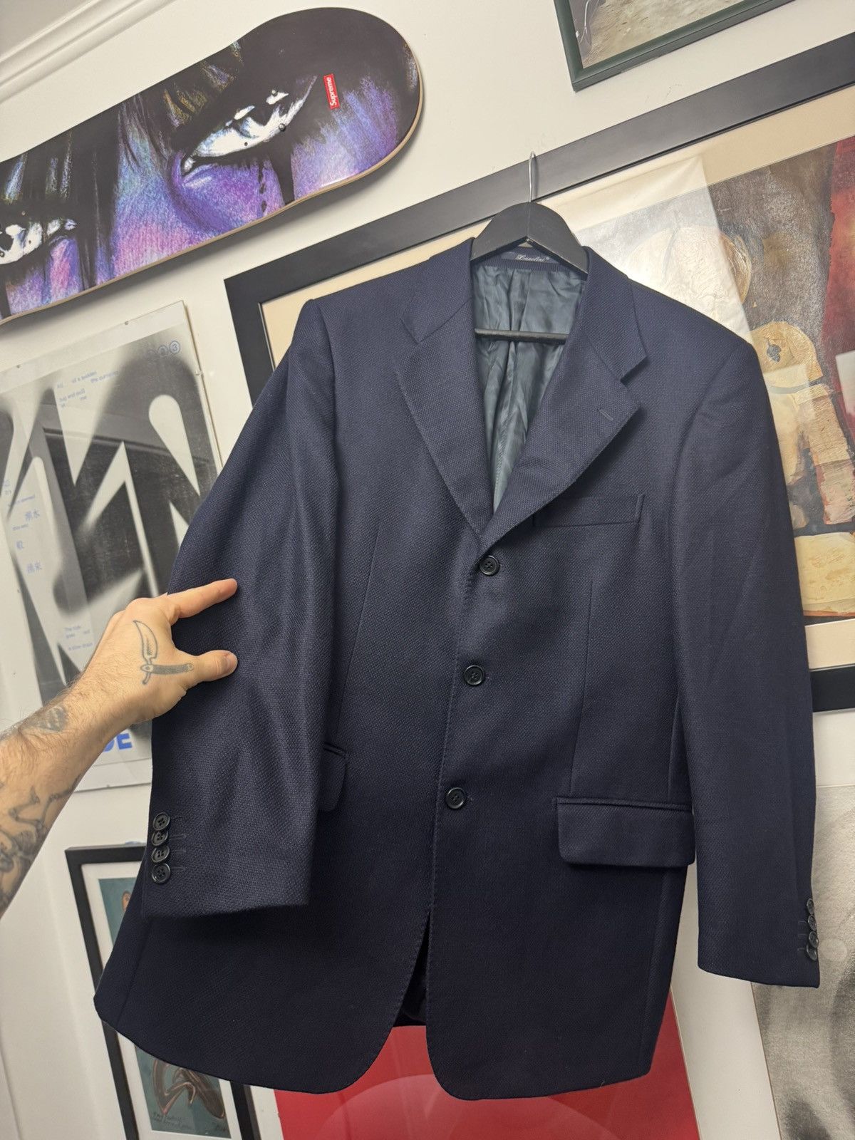 Loro Piana Loro Piana Materials Luxury Laine Wool Blazer Jacket Casual Size 50S - 2 Thumbnail