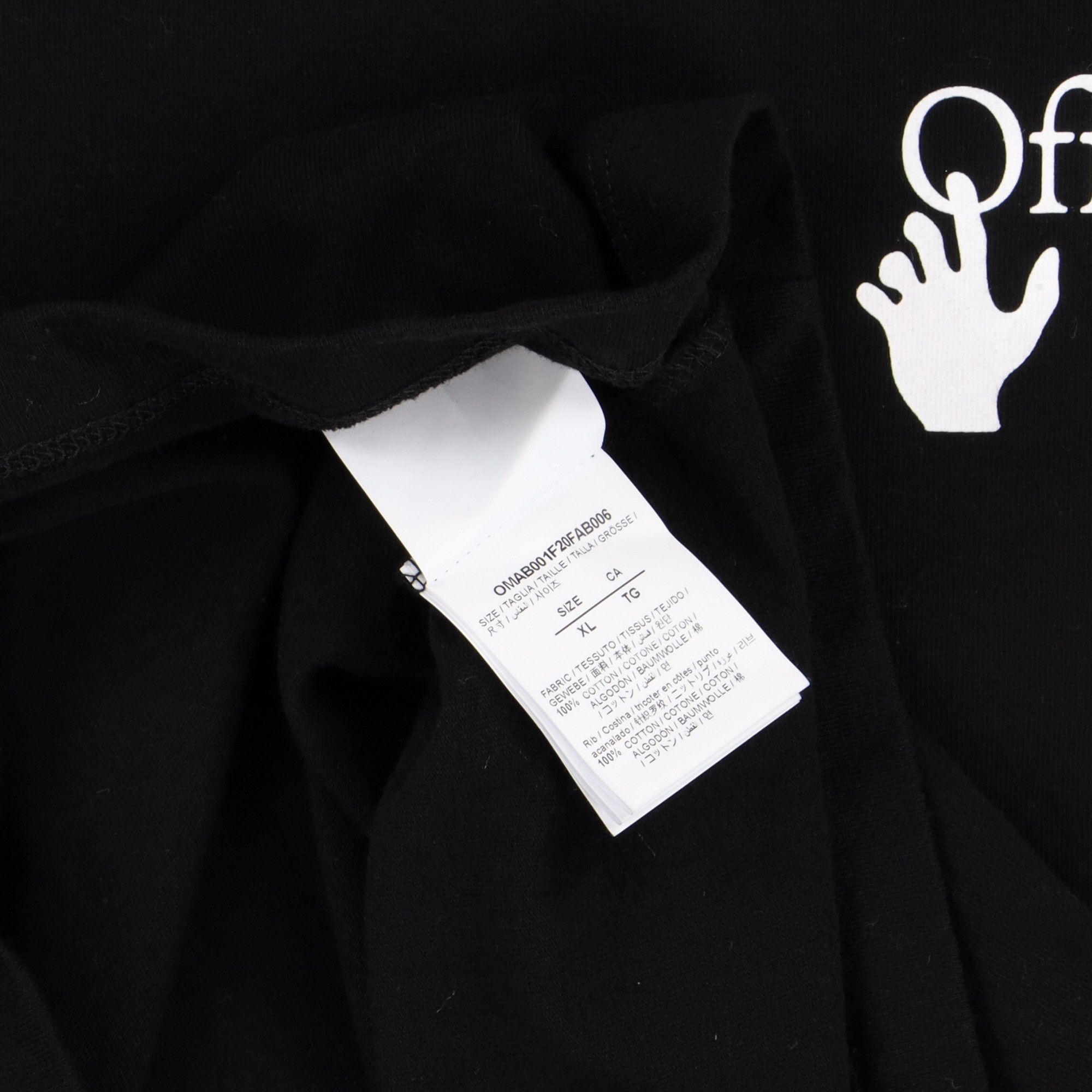 Off-White Black Cut Here Arrows Logo Long Sleeve T-Shirt Size US S / EU 44-46 / 1 - 4 Thumbnail