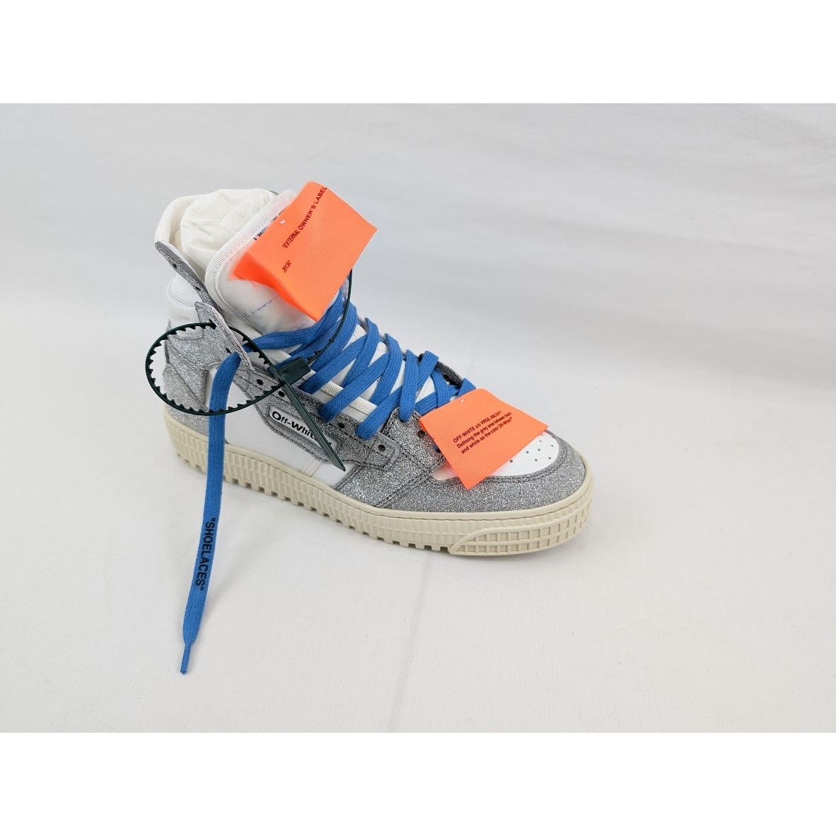 Off-White o1rshd1 3.0 Off Court Special Glitter Hi Top Sneakers Size US 8 / IT 38 - 2 Thumbnail