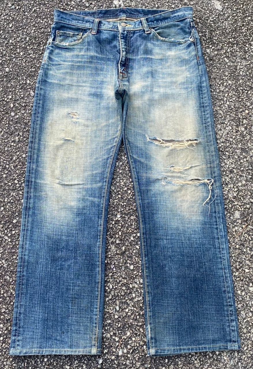 If Six Was Nine Vintage G Heart Limited Edition Distressed Denim Size US 34 / EU 50 - 1 Thumbnail