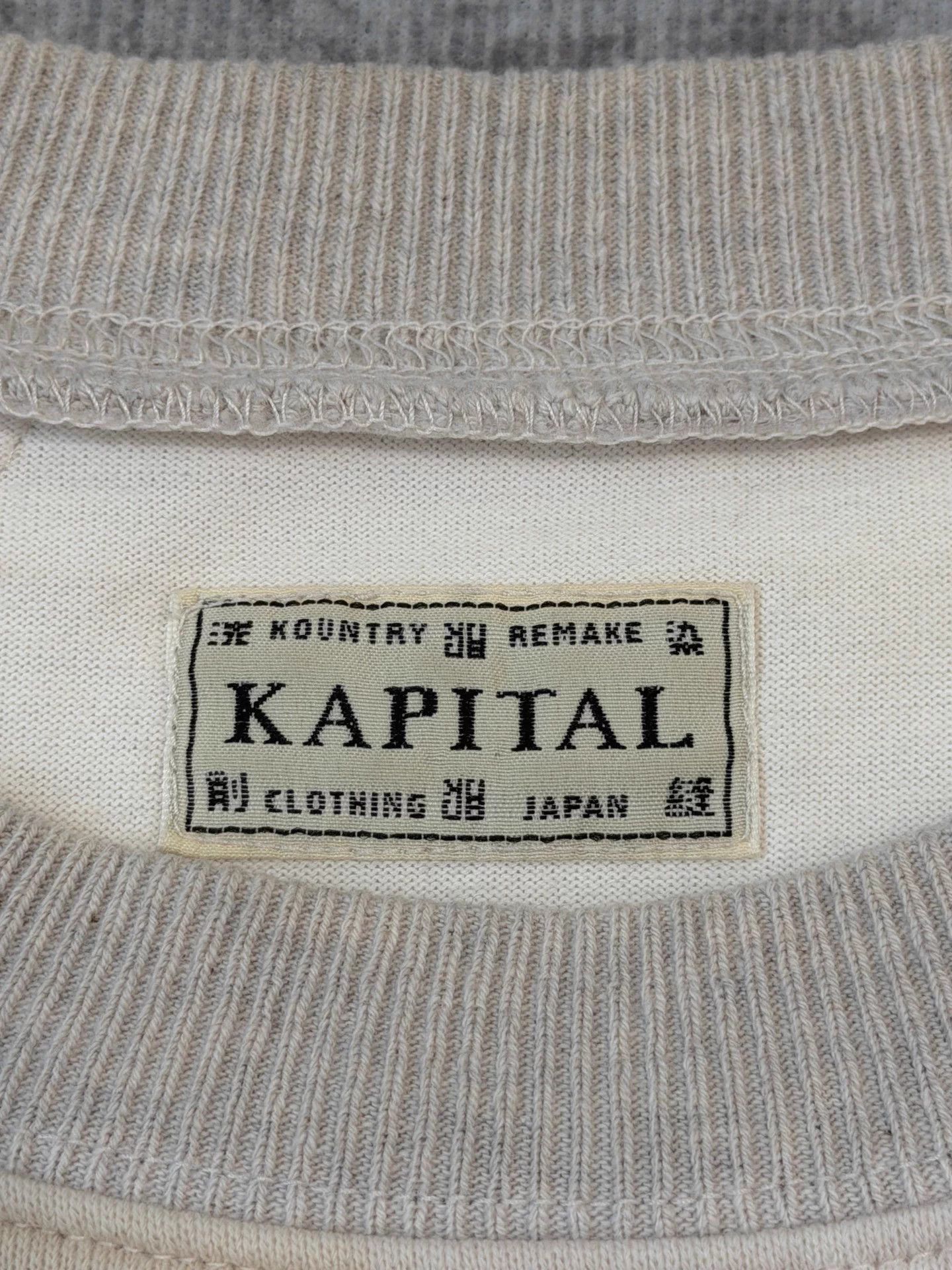 Kapital Kapital Cream Paisley Color Block Padded Sweatshirt Size US S / EU 44-46 / 1 - 7 Thumbnail