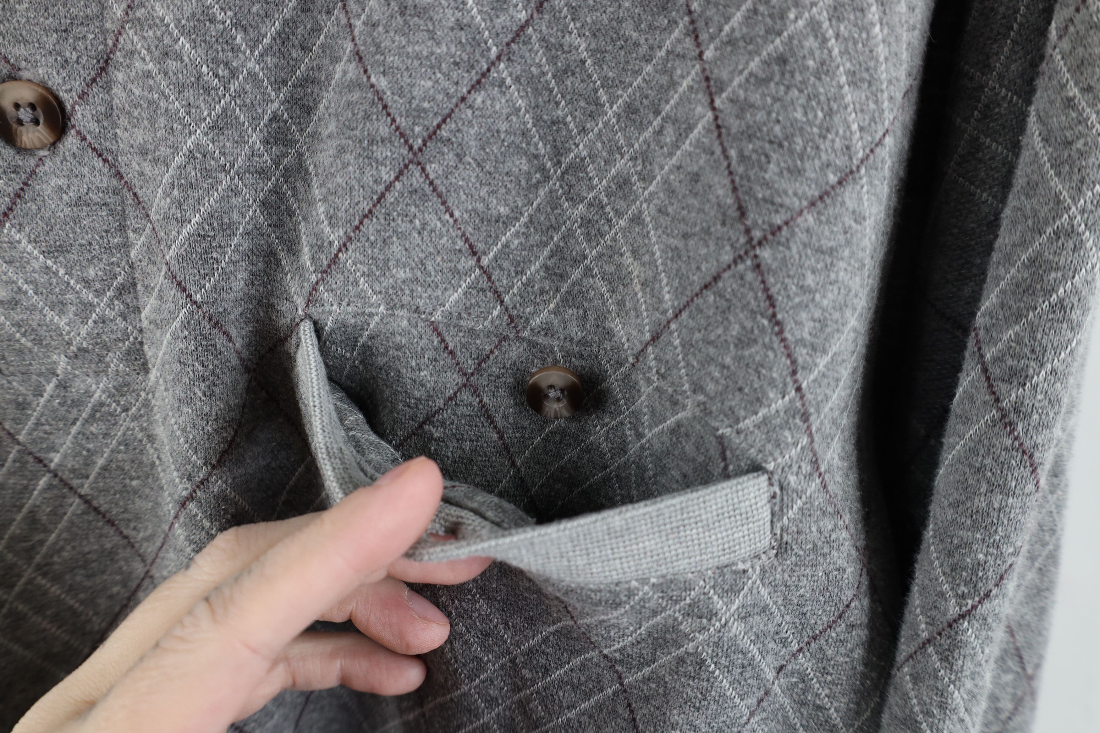 Vintage Vintage 90s Streetwear Argyle Diamond Knit Long Sleeve Polo Size US XL / EU 56 / 4 - 5 Thumbnail
