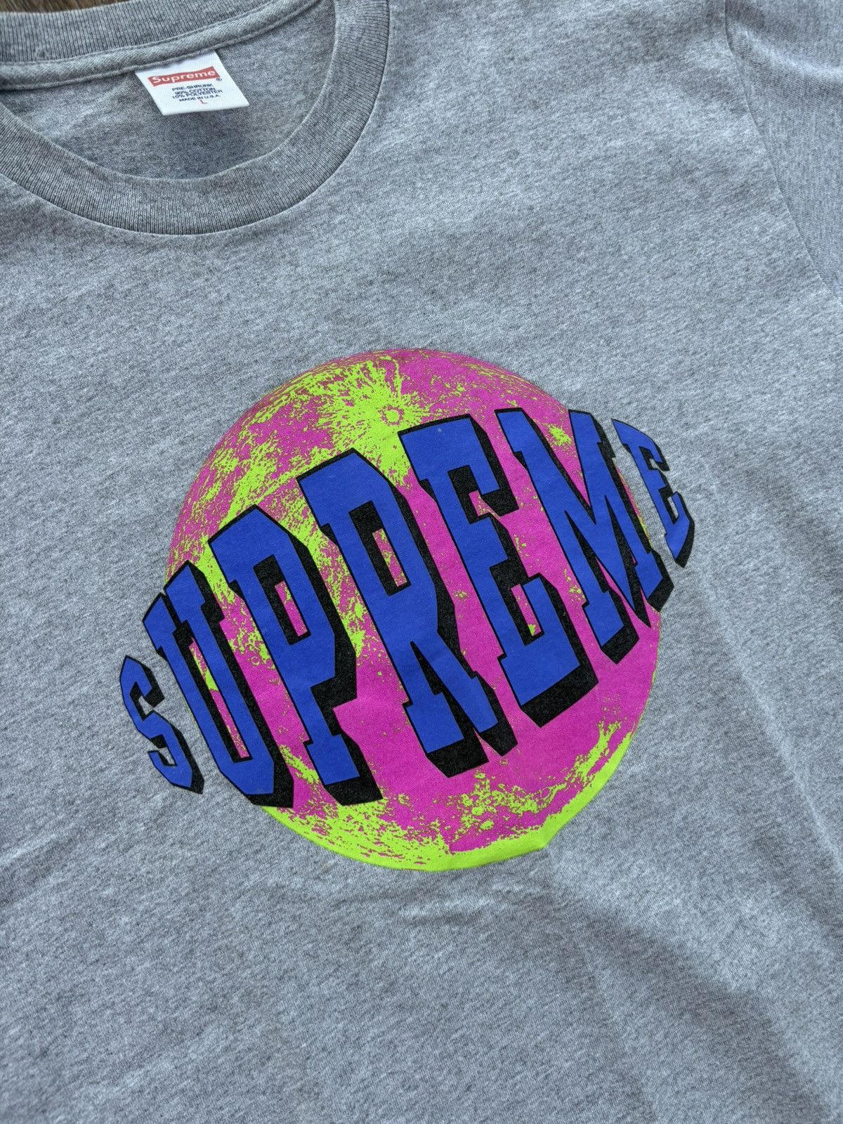 Supreme Supreme Lunar Planet Tee FW15 Grey Size US L / EU 52-54 / 3 - 4 Thumbnail