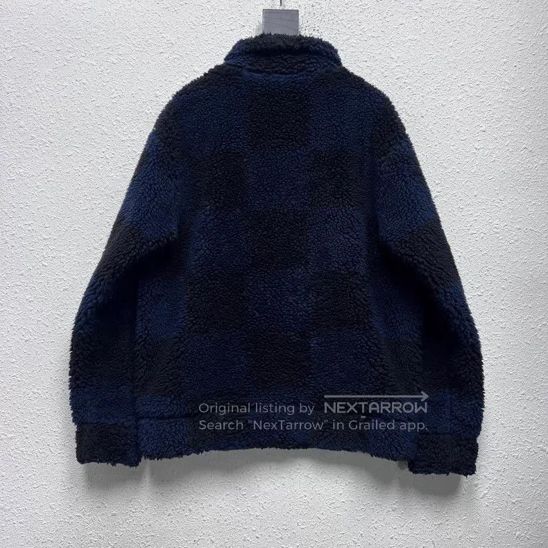 Louis Vuitton Louis Vuitton Nigo Black and Blue Checkerboard Teddy Jacke Size US M / EU 48-50 / 2 - 2 Thumbnail