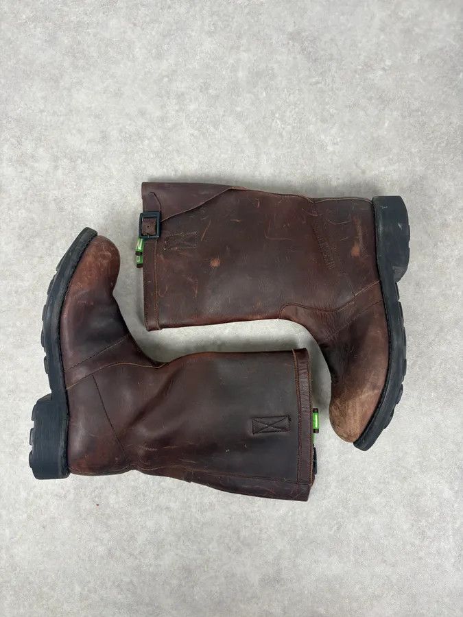 Dirk Bikkembergs Bikkembergs Archive Brown Eroded Leather Ankle Boots Size US 10 / EU 43 - 3 Thumbnail