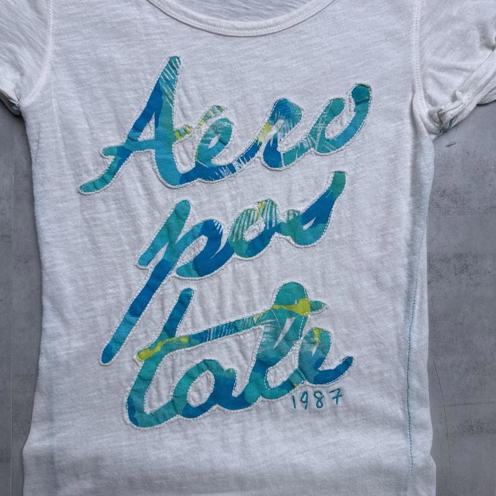 Aeropostale Y2K Aeropostale 00s Grunge White Shirt Size M / US 6-8 / IT 42-44 - 4 Thumbnail