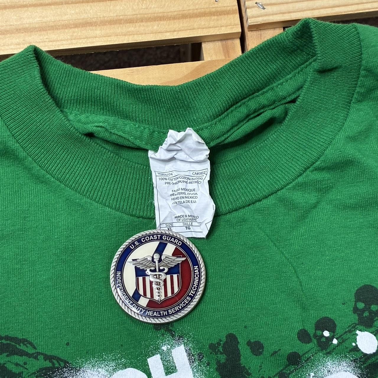 AAA "Although The Voices Aren't..." Green Y2K Skull Tee Size XL Size US XL / EU 56 / 4 - 3 Thumbnail