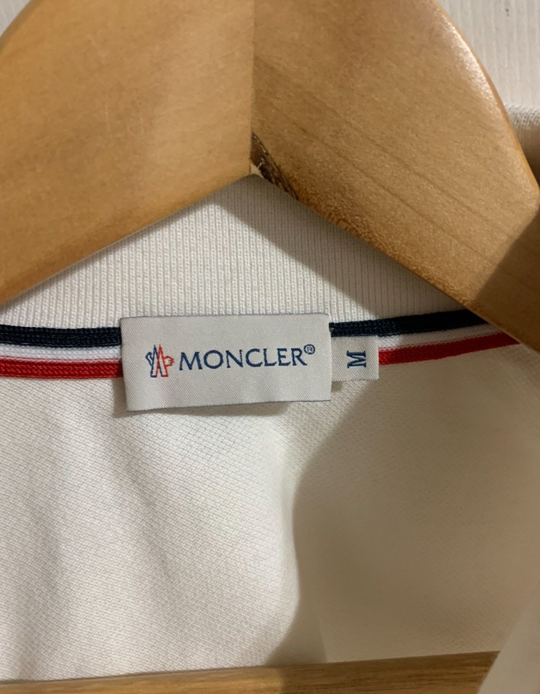 Moncler polo size M white