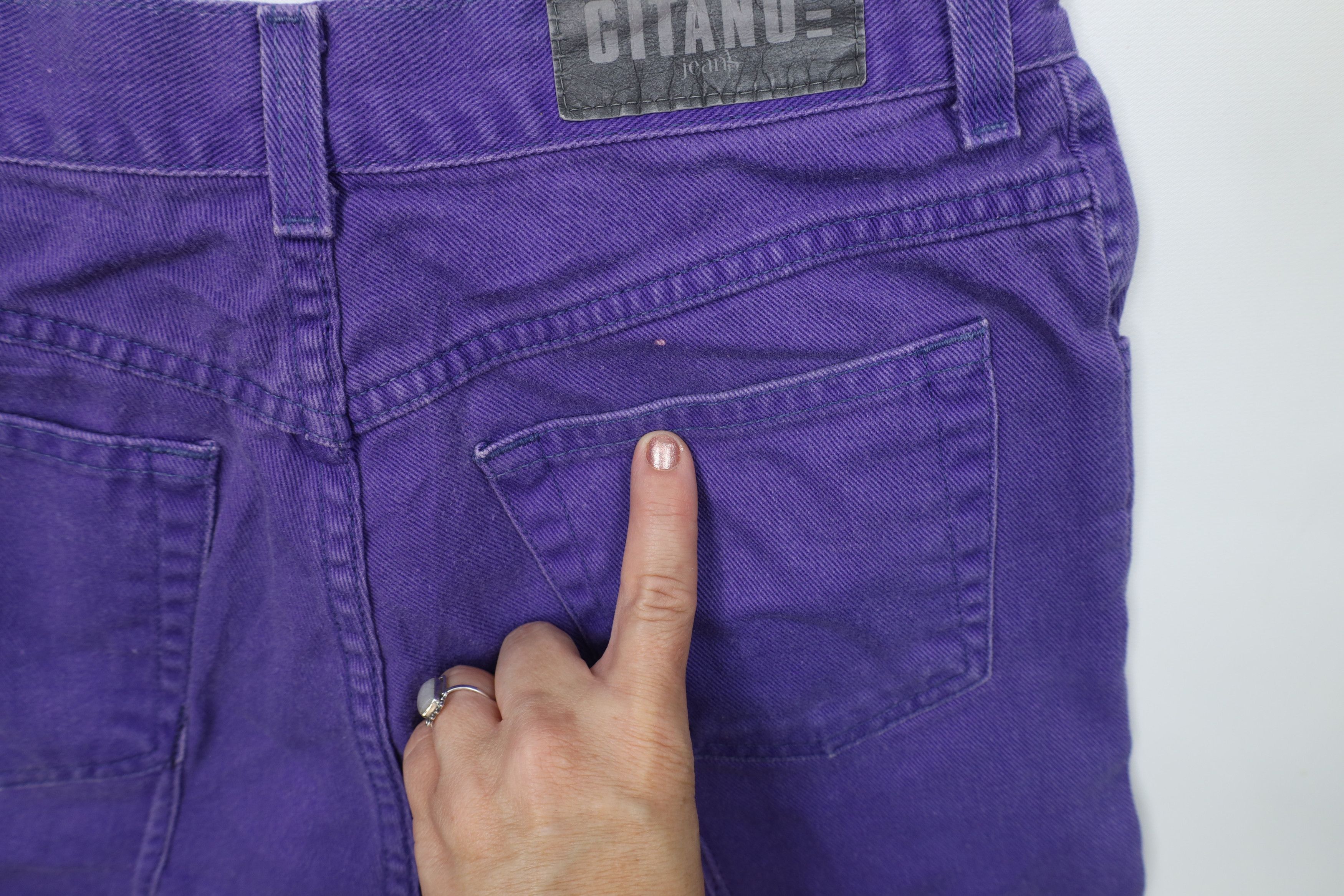 Vintage Vintage 90s Streetwear Denim Jean Shorts Jorts Purple USA Size 29" - 11 Thumbnail
