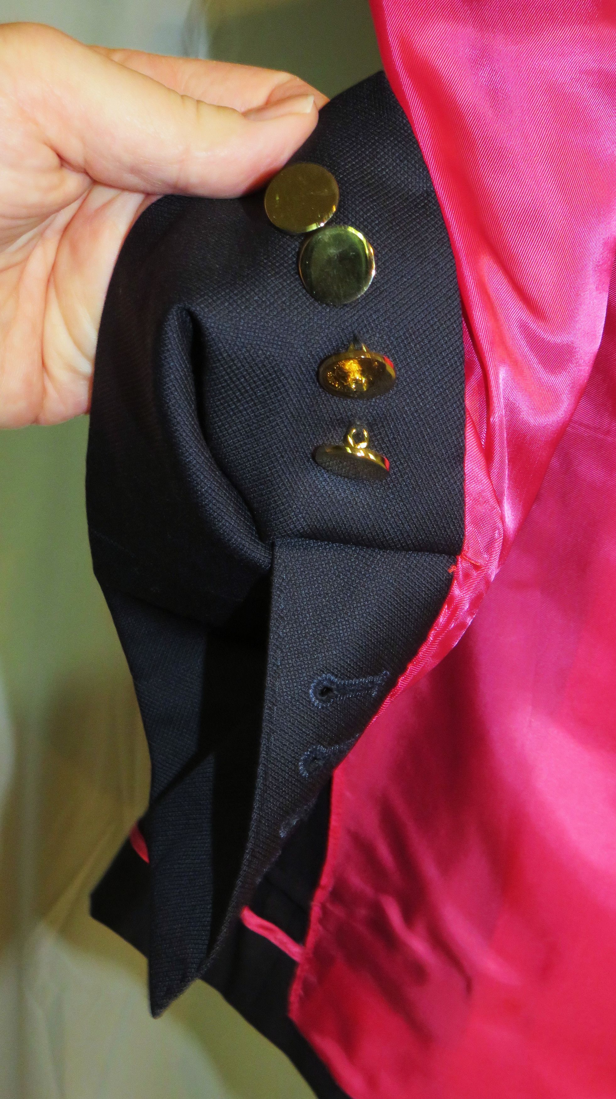 Other Alex Hitz Navy Gold Button Double Breasted Blazer 40S Size 40S - 8 Thumbnail