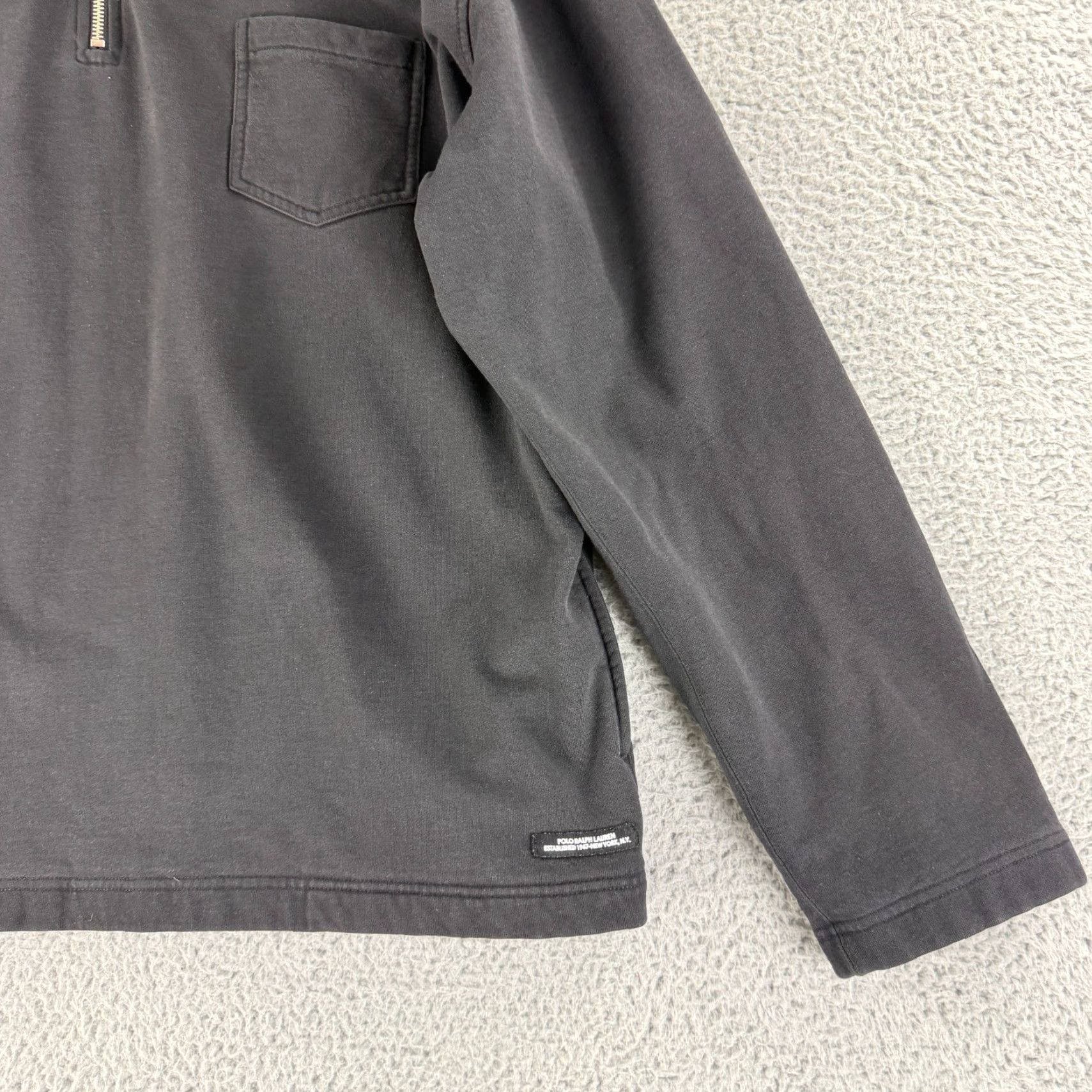 Polo Ralph Lauren Polo Ralph Lauren Sweater Mens XL Black Long Sleeve 1/4 Zip VTG 100% Cotton Size US XL / EU 56 / 4 - 3 Thumbnail