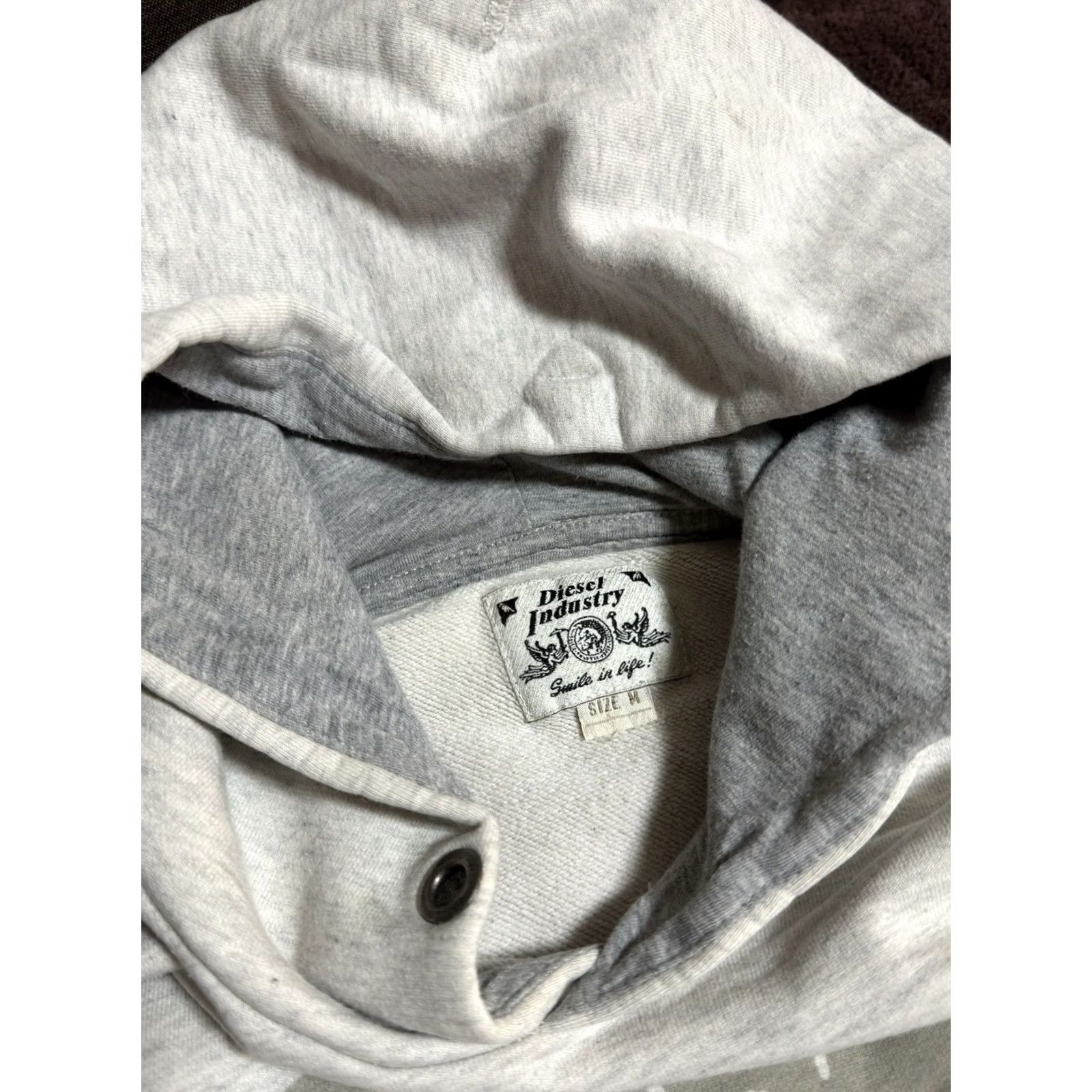Diesel DIESEL Vintage Hoodie Big Logo Y2K grey M Mens Shirt Pullover 90s Classic Designer USA streetwear Japanesebrand Cotton Logo Gray Size US M / EU 48-50 / 2 - 4 Thumbnail