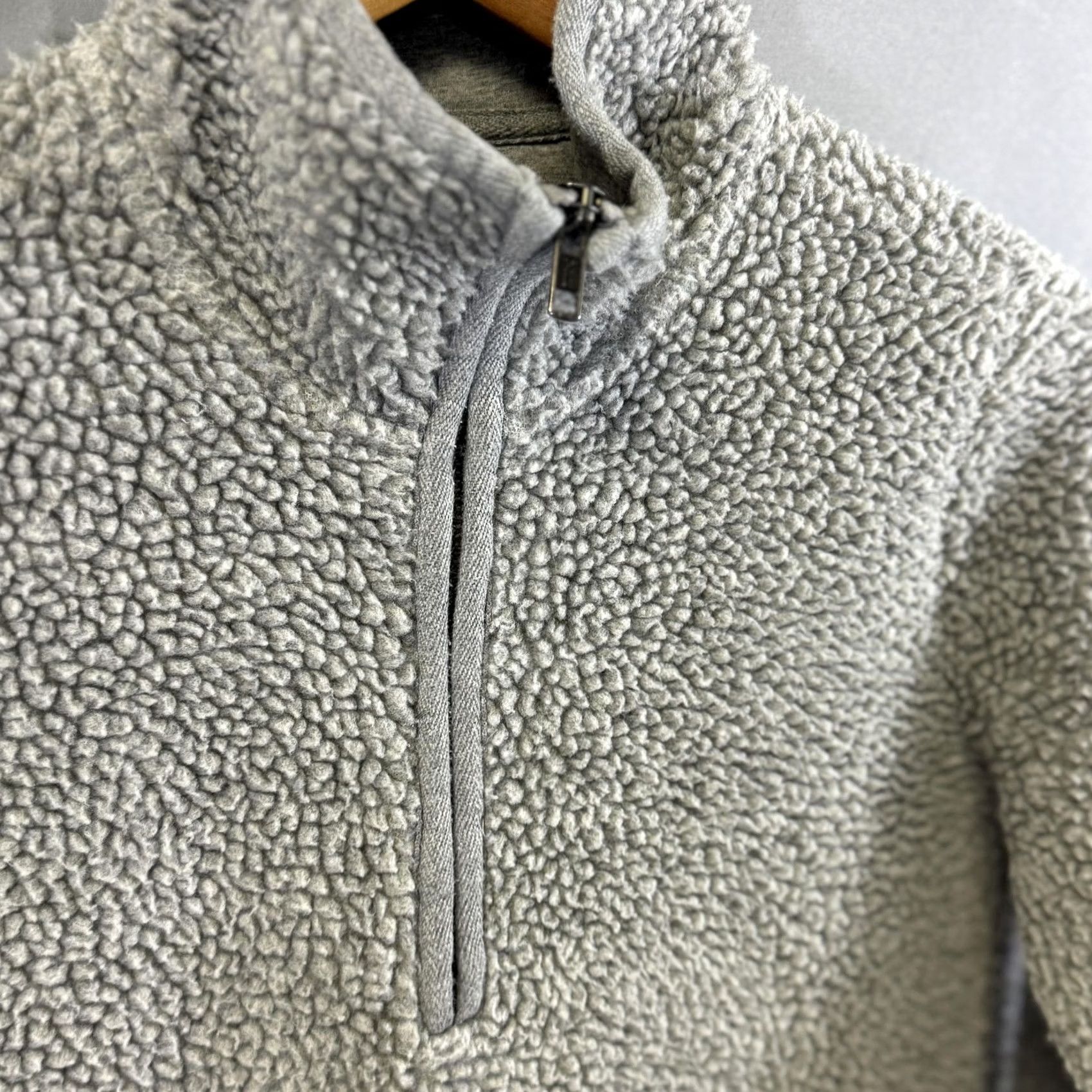 Marine Layer VINTAGE Marine Layer Pullover Sweatshirt Gray Sherpa Fleece Half Zip Pockets 1/4 Zip Womens Small Size S / US 4 / IT 40 - 3 Thumbnail