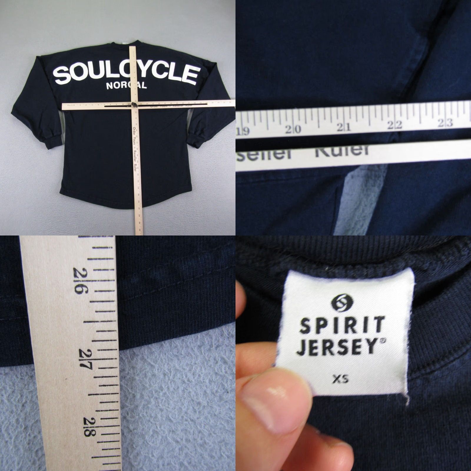 Vintage VINTAGE Spirit Jersey T-Shirt Men XS Black Long Sleeve Sports Logo Cotton 90s Size US XS / EU 42 / 0 - 8 Thumbnail