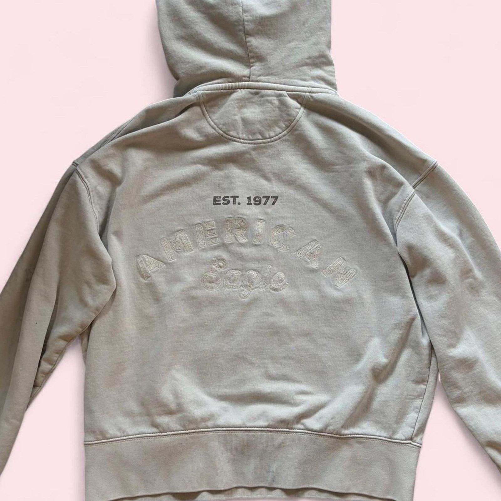 American Eagle Outfitters Beige embroidered american eagle hoodie Size XS / US 0-2 / IT 36-38 - 1 Thumbnail