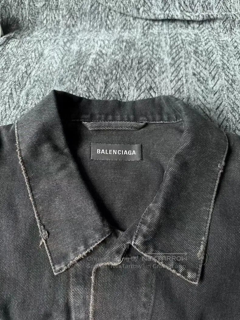 Balenciaga Balenciaga Inkjet Denim Jacket. Size US XS / EU 42 / 0 - 3 Thumbnail