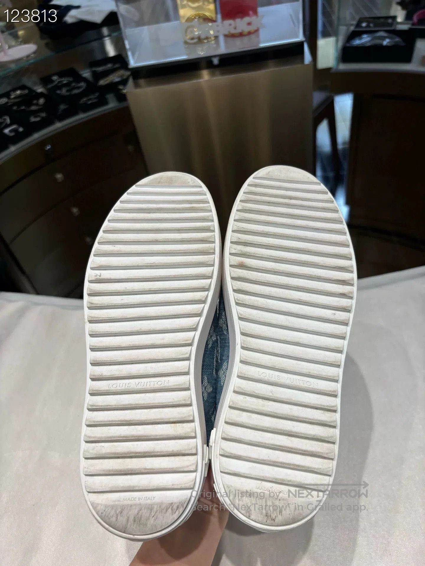 Louis Vuitton Louis Vuitton Time Out Denim Monogram Sneakers. Size US 4.5 / IT 34.5 - 6 Thumbnail