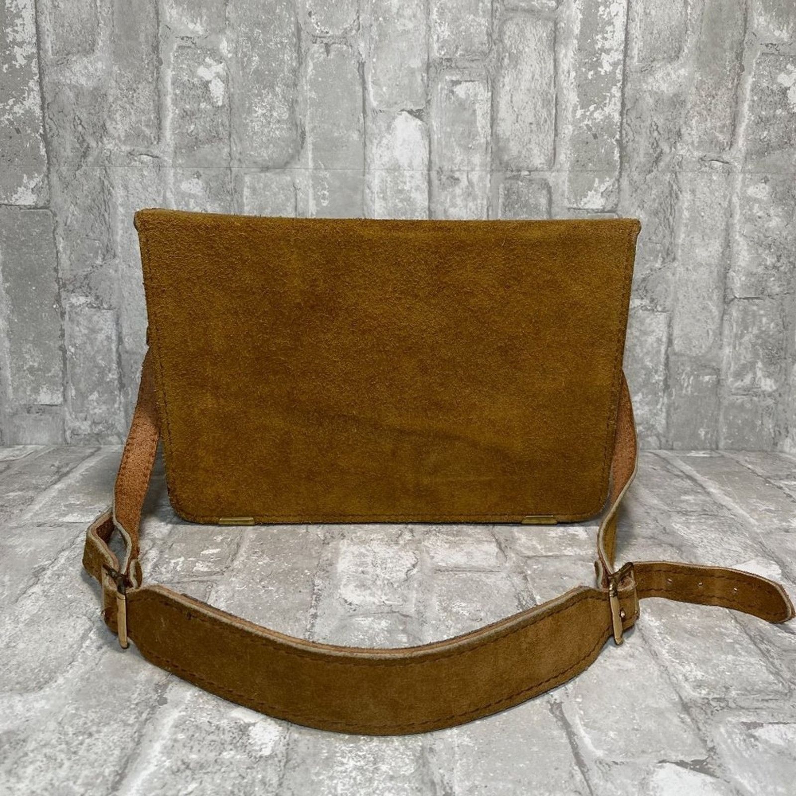 Nomad Vintage 1960's NOMAD Suede Leather Side Bag w/ Velvet Lining Size ONE SIZE - 4 Thumbnail