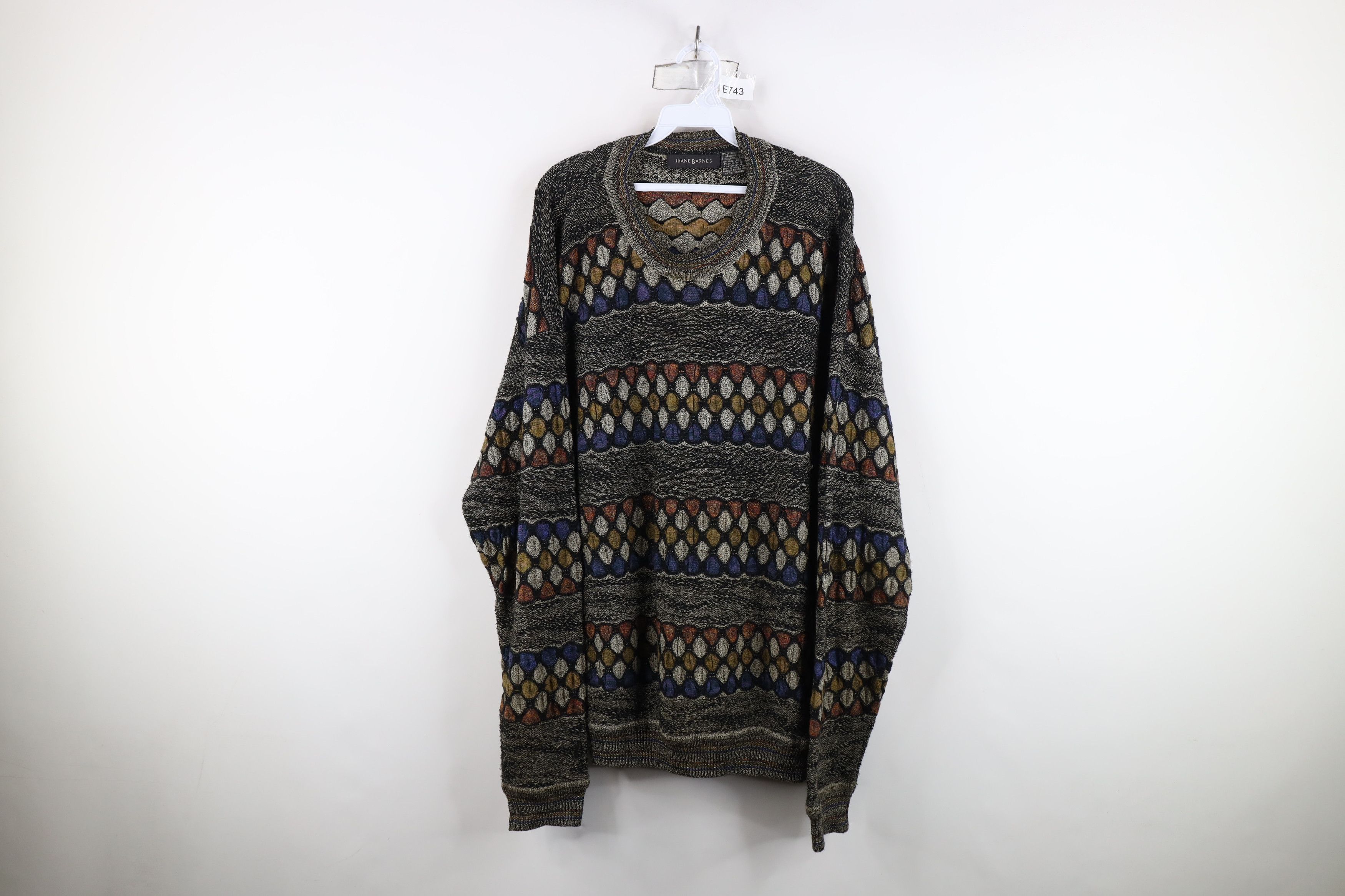 Vintage Vintage 90s Coogi Style Rainbow Wool Blend Knit Sweater Size US M / EU 48-50 / 2 - 1 Thumbnail