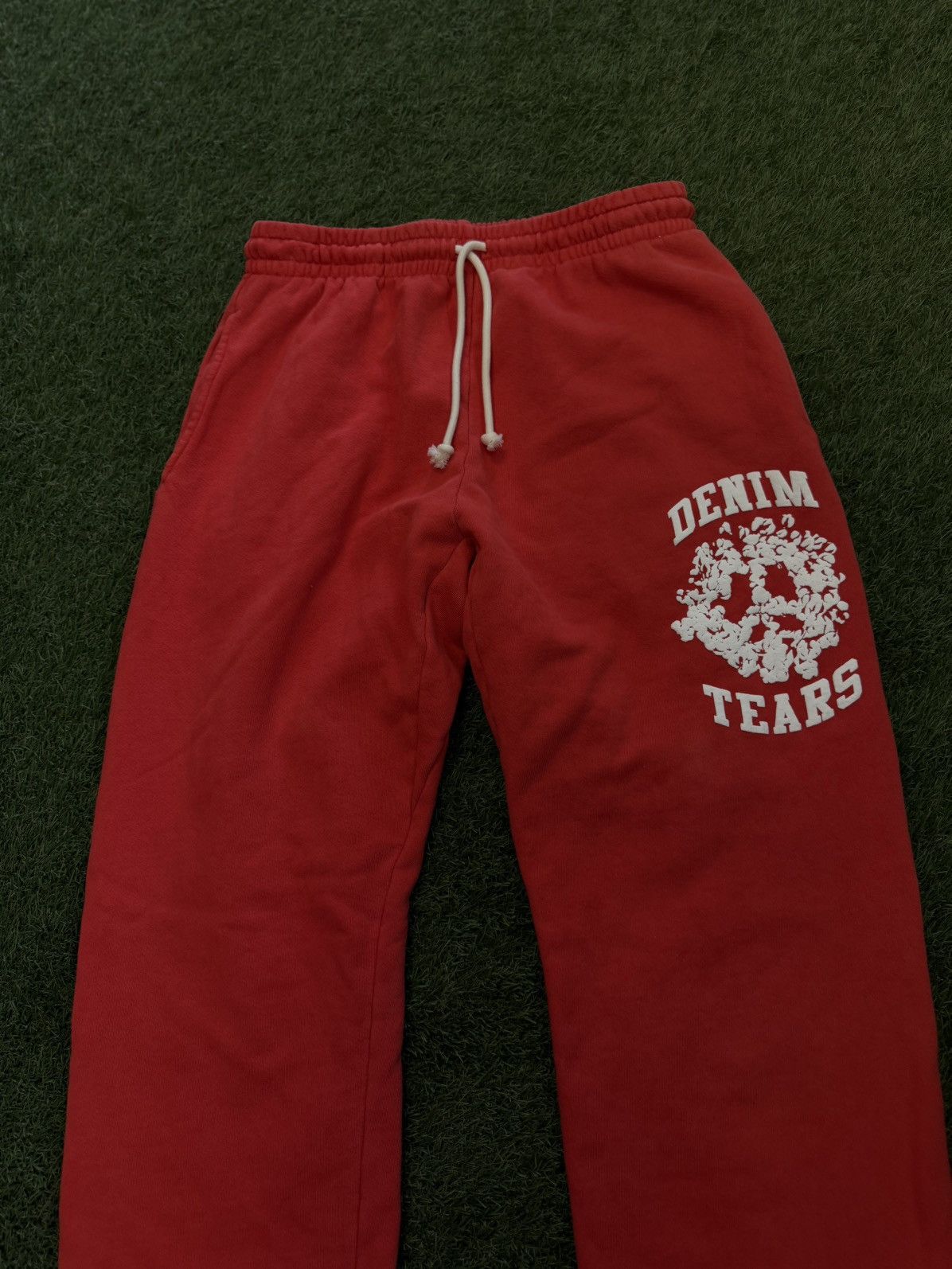DENIM TEARS Denim Tears Logo Sweatpants Size L Red (NEW) Size US 33 - 5 Thumbnail