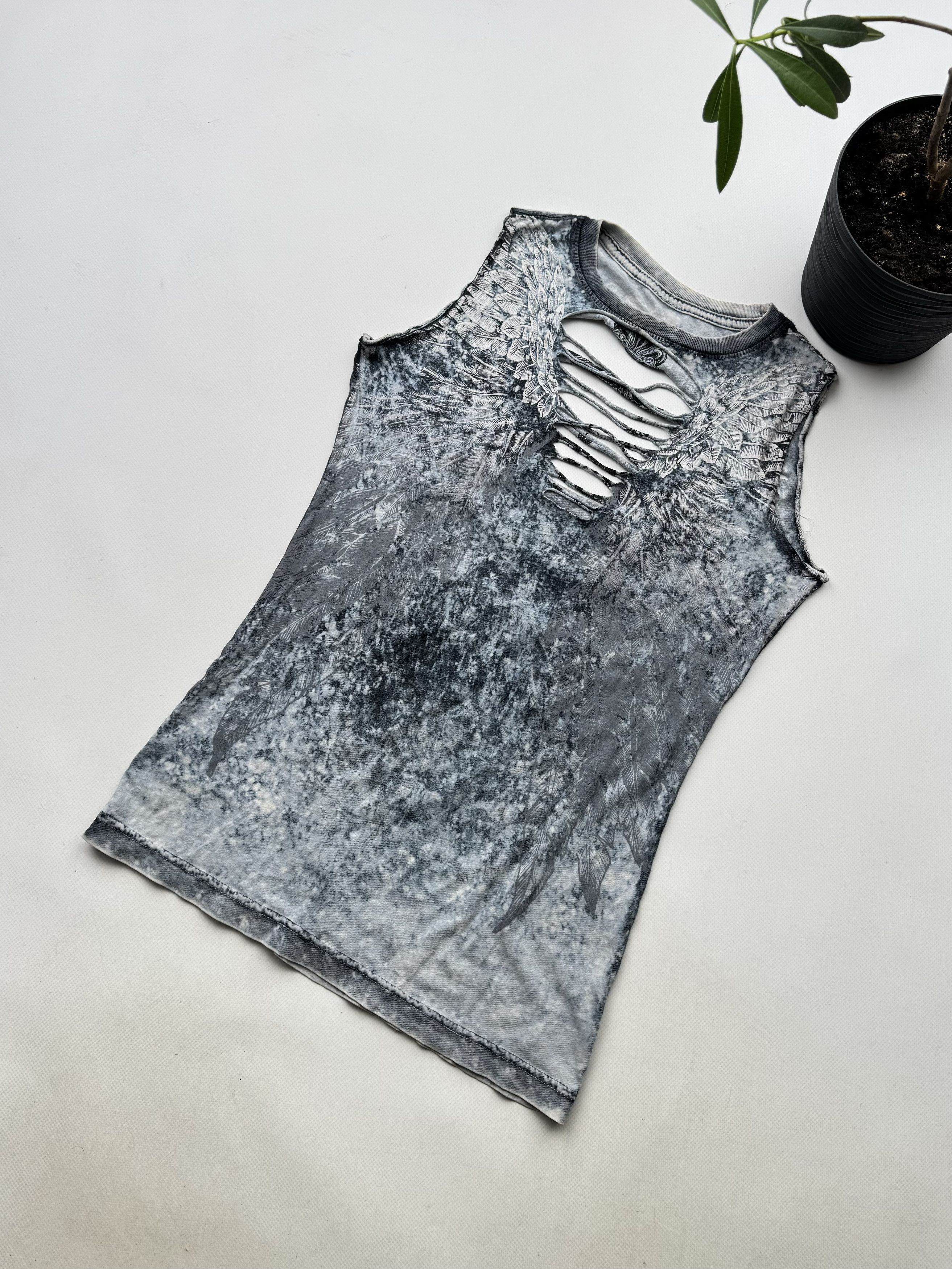 Affliction Affliction Vintage Distressed Tank Top (375) Size S / US 4 / IT 40 - 1 Thumbnail