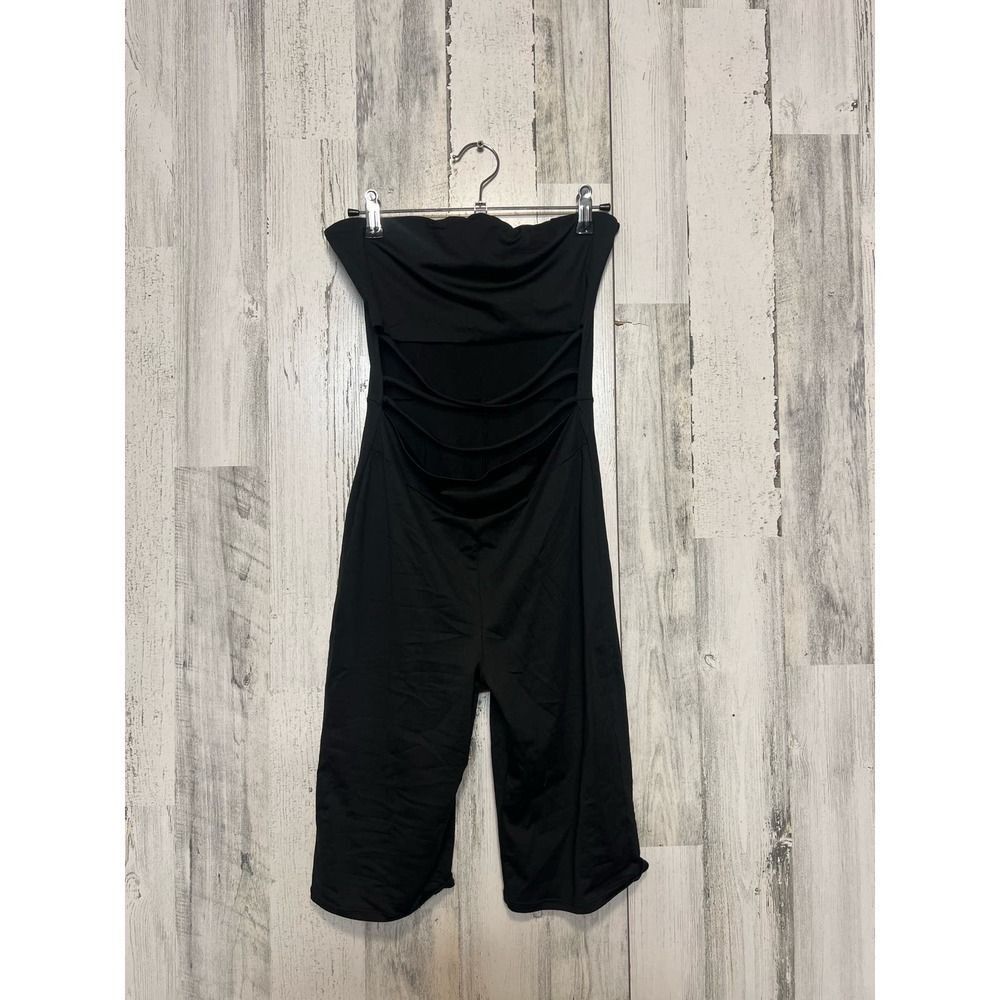 Other Black Strapless Cutout Ruched Romper – Jade | Size Large | S Size 30" / US 8 / IT 44 - 4 Thumbnail