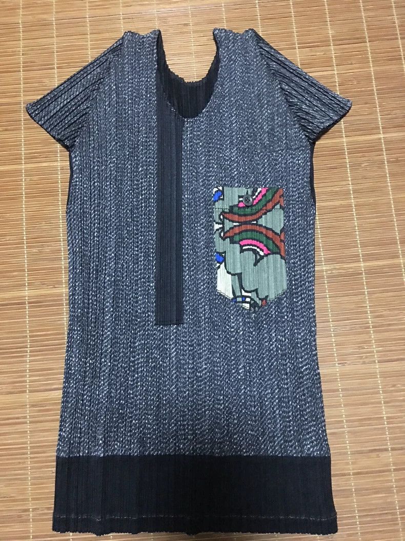 Issey Miyake Issey Miyake size:3 Black pocket patchwork top Size XS / US 0-2 / IT 36-38 - 1 Thumbnail