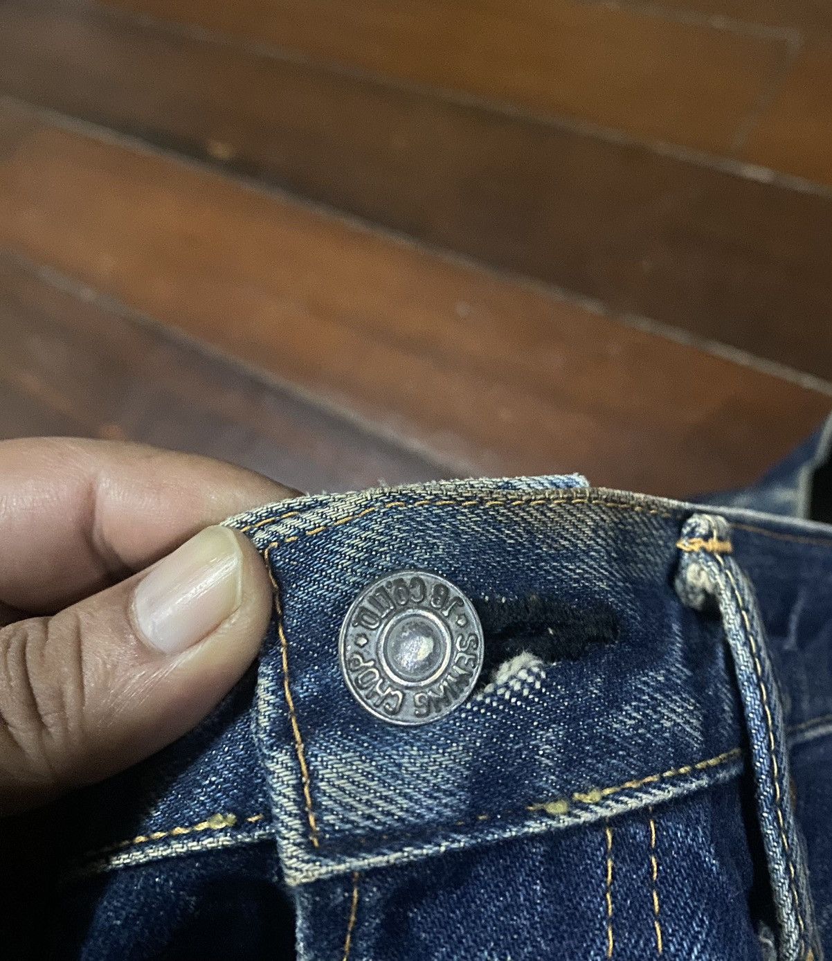 Japanese Brand VINTAGE Reworked Sewing Chop Overalls Selvedge rusty denim Size US 34 / EU 50 - 20 Thumbnail