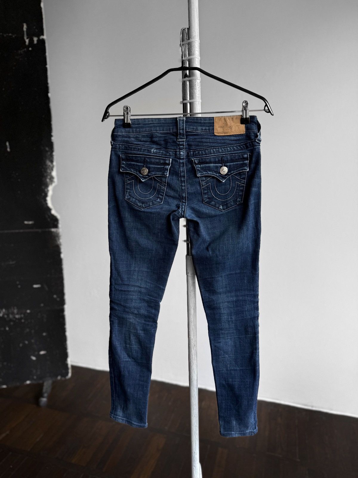 True Religion True Religion Womens Blue Moto Skinny Jeans Zip Closure Size 27" / US 4 / IT 40 - 2 Thumbnail