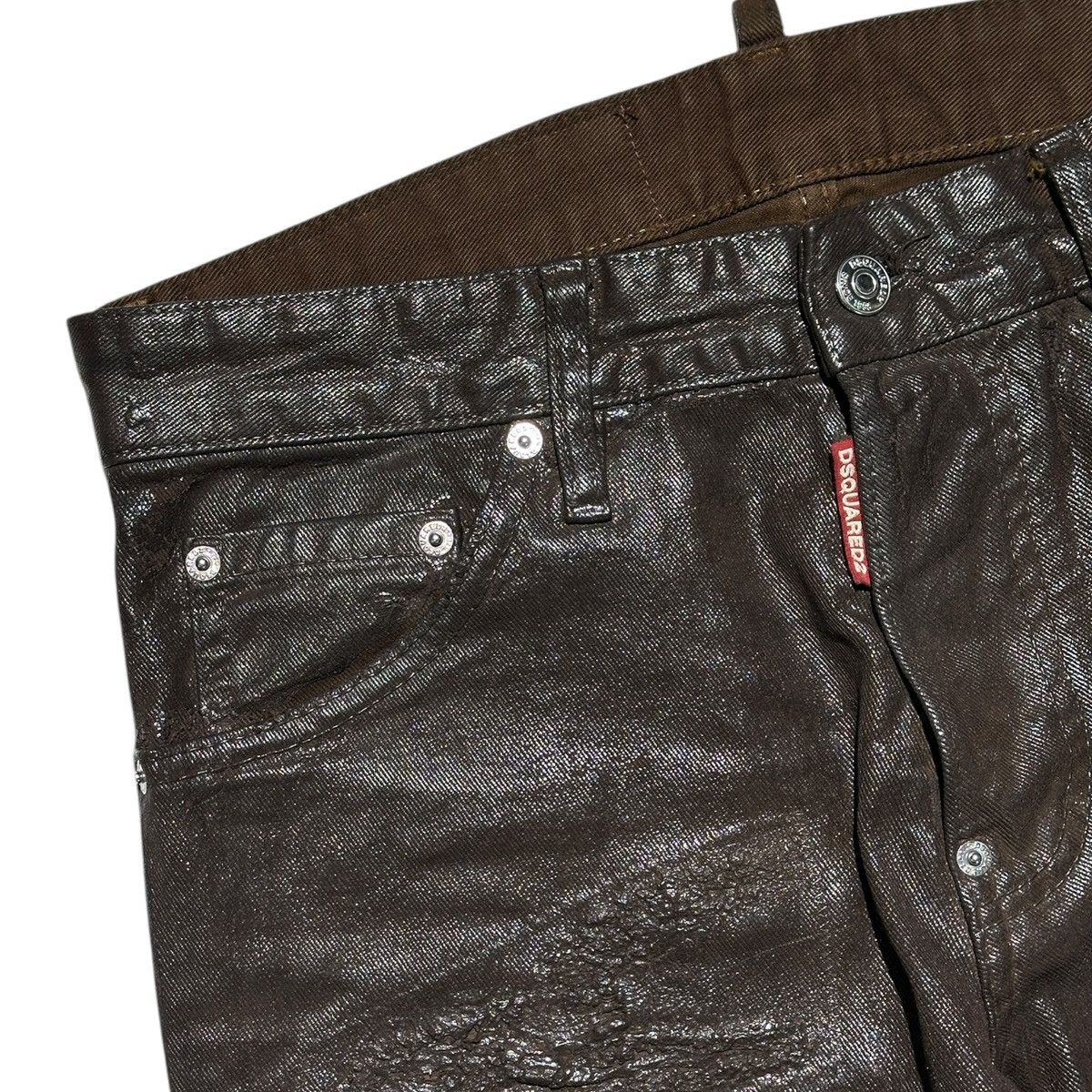 Dsquared2 Waxed distressed cool guy slim fit denim Size US 31 - 2 Thumbnail