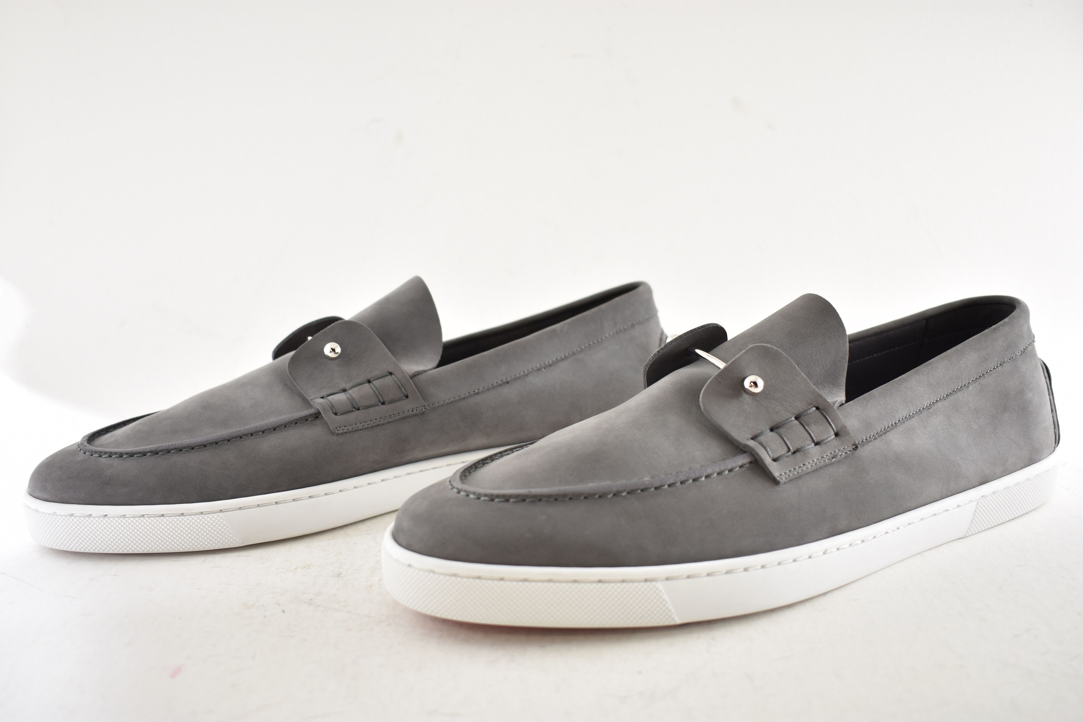 Christian Louboutin Mens Chambeliboat Flat Smoky Grey Loafer Sneaker Boat 45 12 Size US 12 / EU 45 - 13 Thumbnail