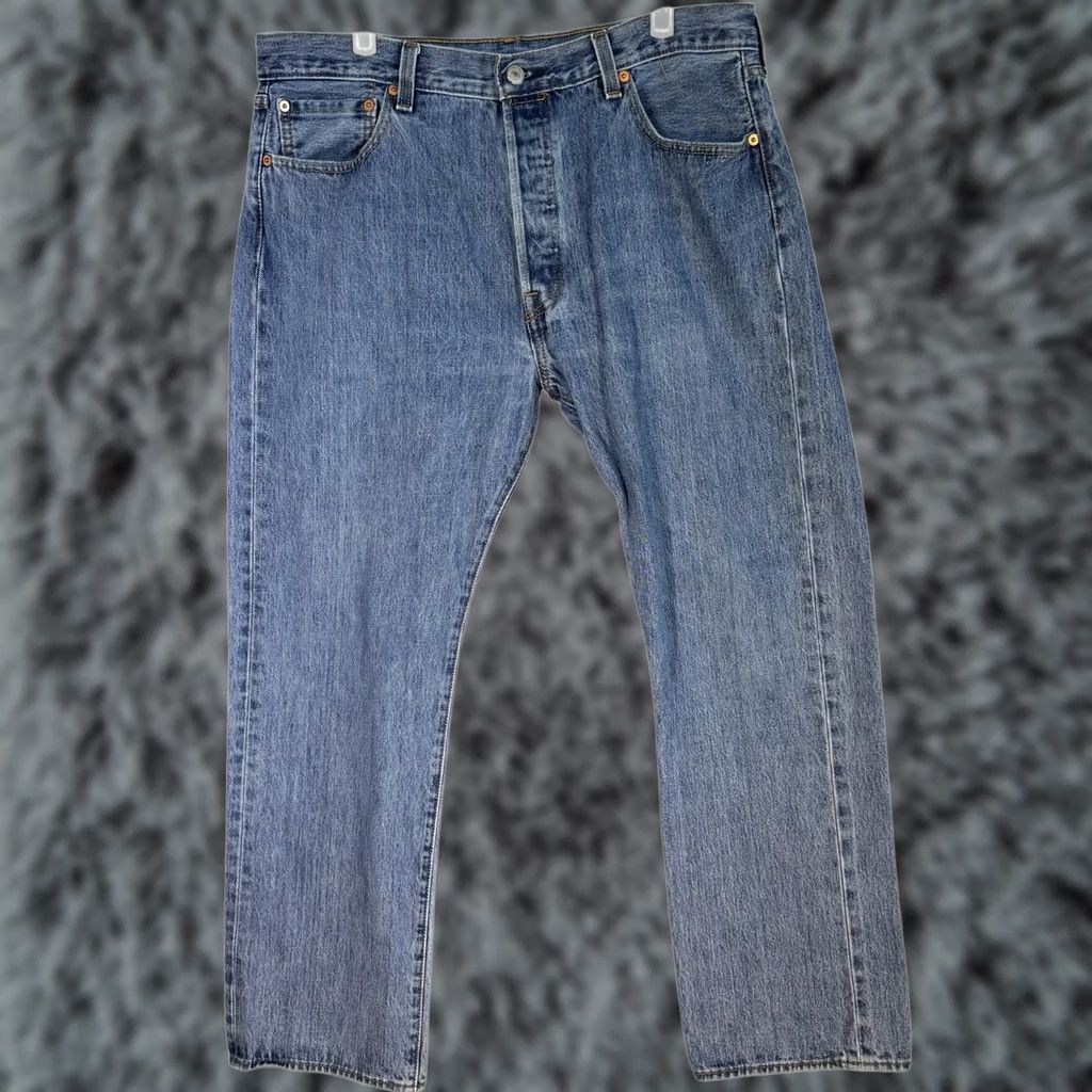 Levi's Levis 501 Jeans Mens 36x30 Blue Denim Straight Leg Button Fly Classic Fit Pants Size US 36 / EU 52 - 1 Thumbnail