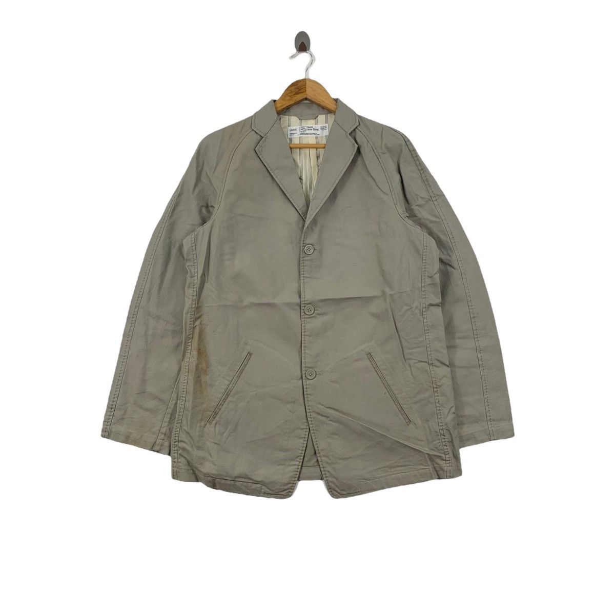 Vintage Vintage 90s NEVER SEEN THINGS Plain Grey Coat Size US L / EU 52-54 / 3 - 1 Thumbnail