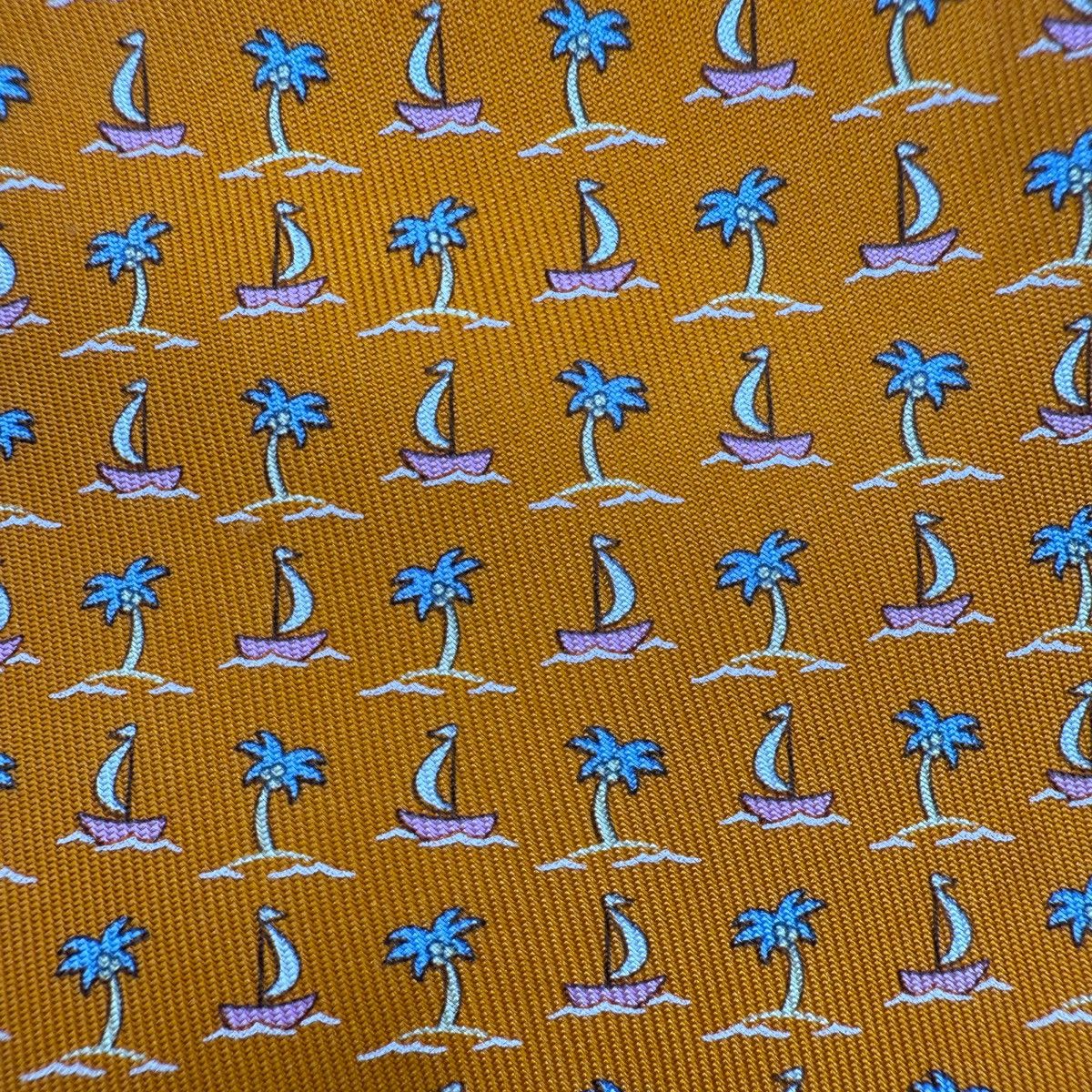 Salvatore Ferragamo Salvatore Ferragamo Silk Tie,Orange, Made in Italy, Like New Size ONE SIZE - 3 Thumbnail